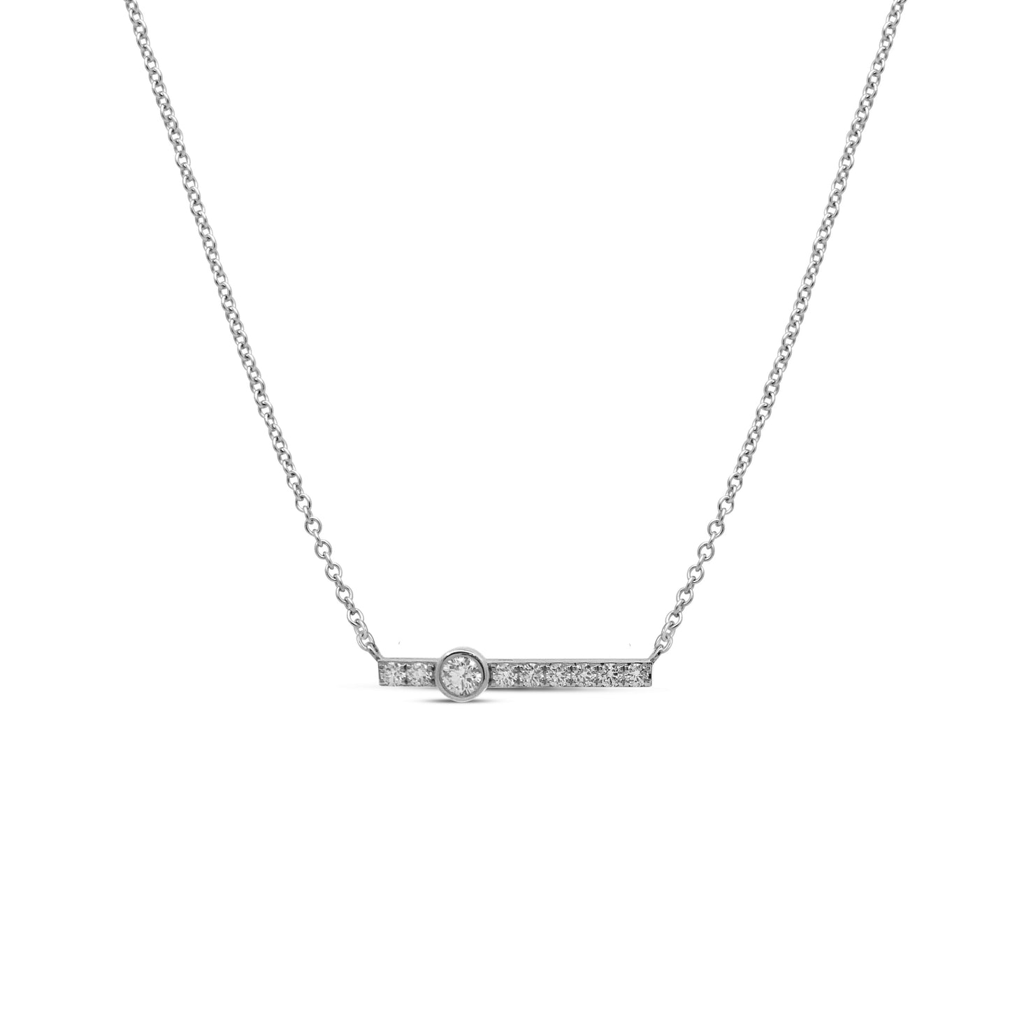 Diamond Bezel Bar Necklace Danson Jewelers Danson Jewelers