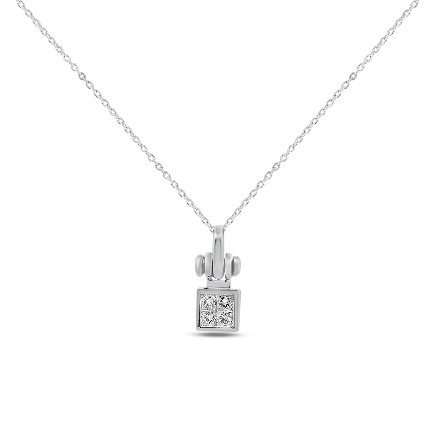 Princess Cut Invisible Set Diamond Pendant Danson Jewelers Danson Jewelers
