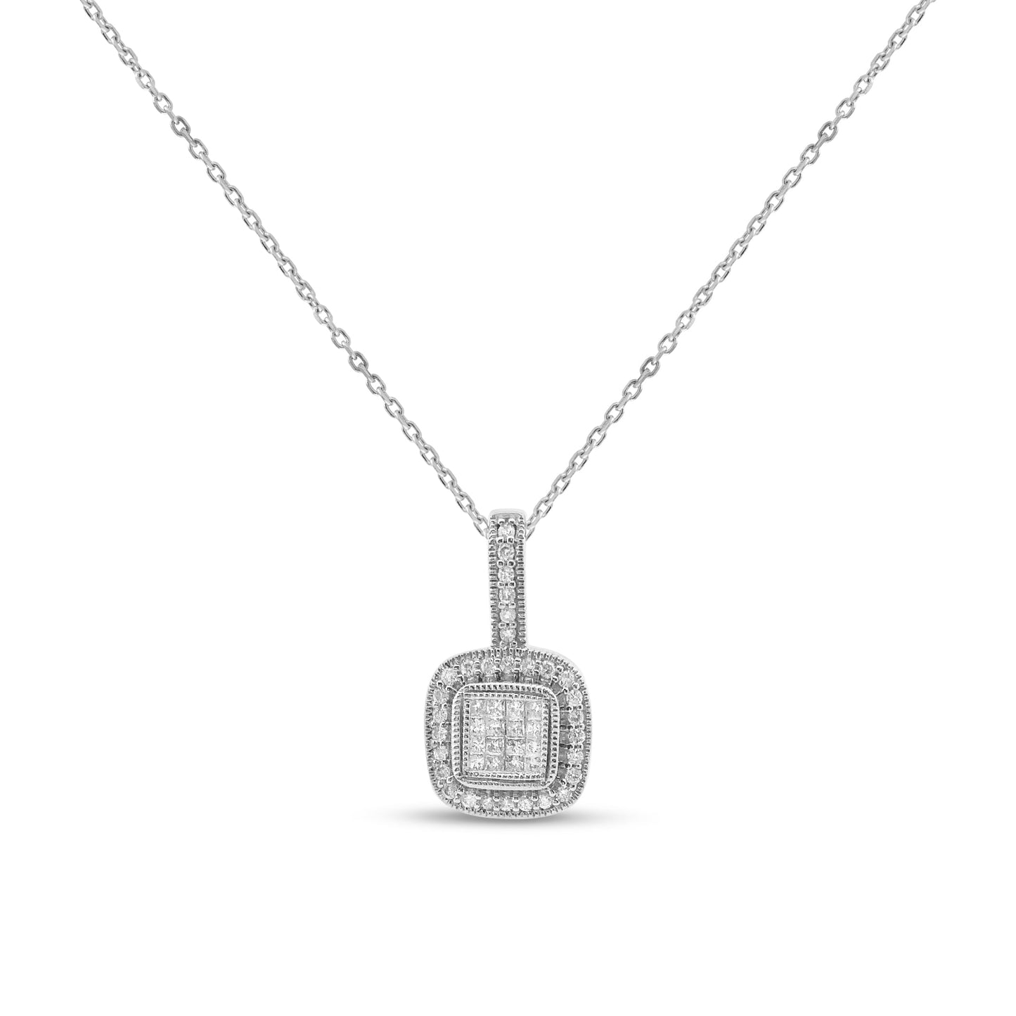 Vintage Cushion Cut Halo Pendant Danson Jewelers Danson Jewelers