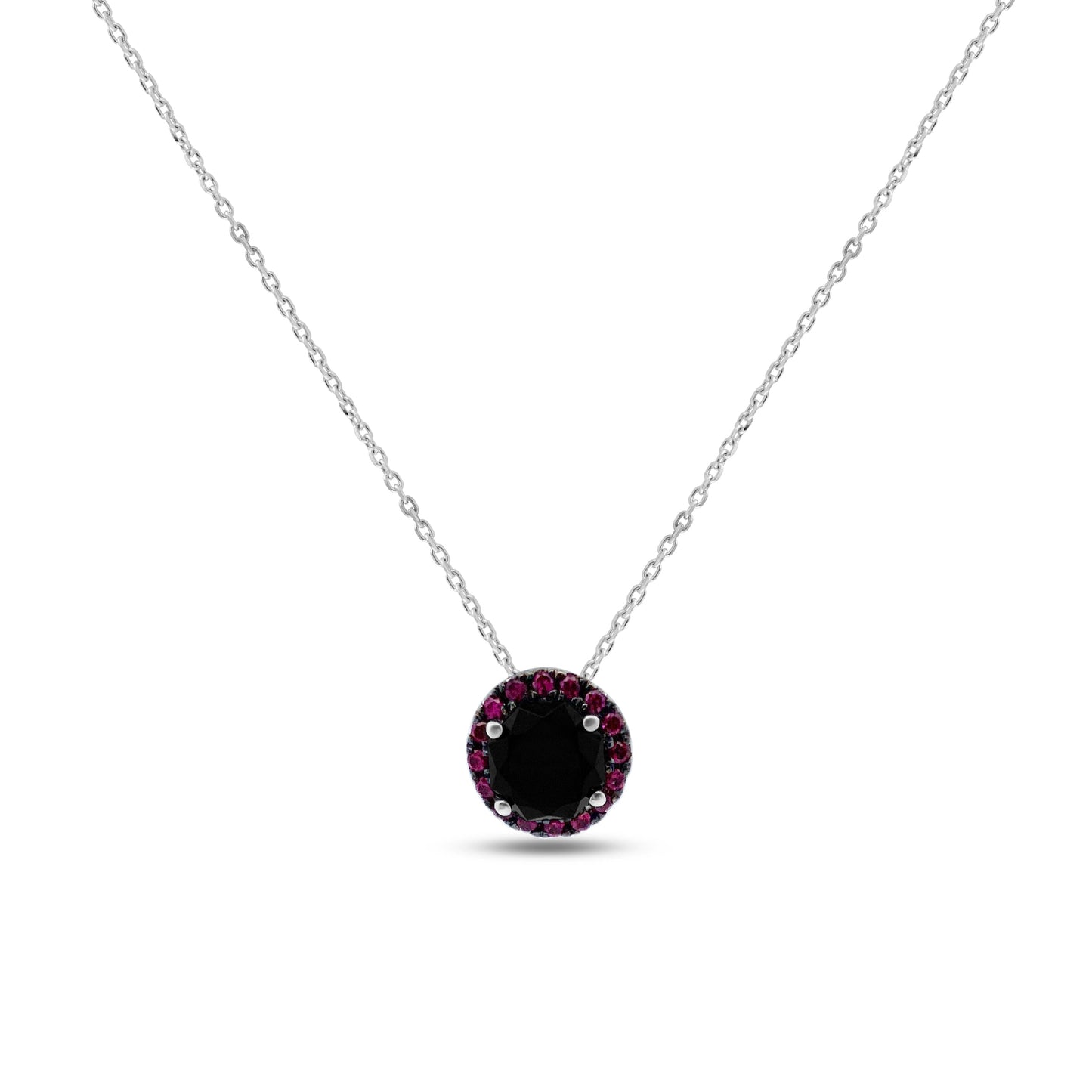 White Gold Ruby Halo Danson Jewelers Danson Jewelers
