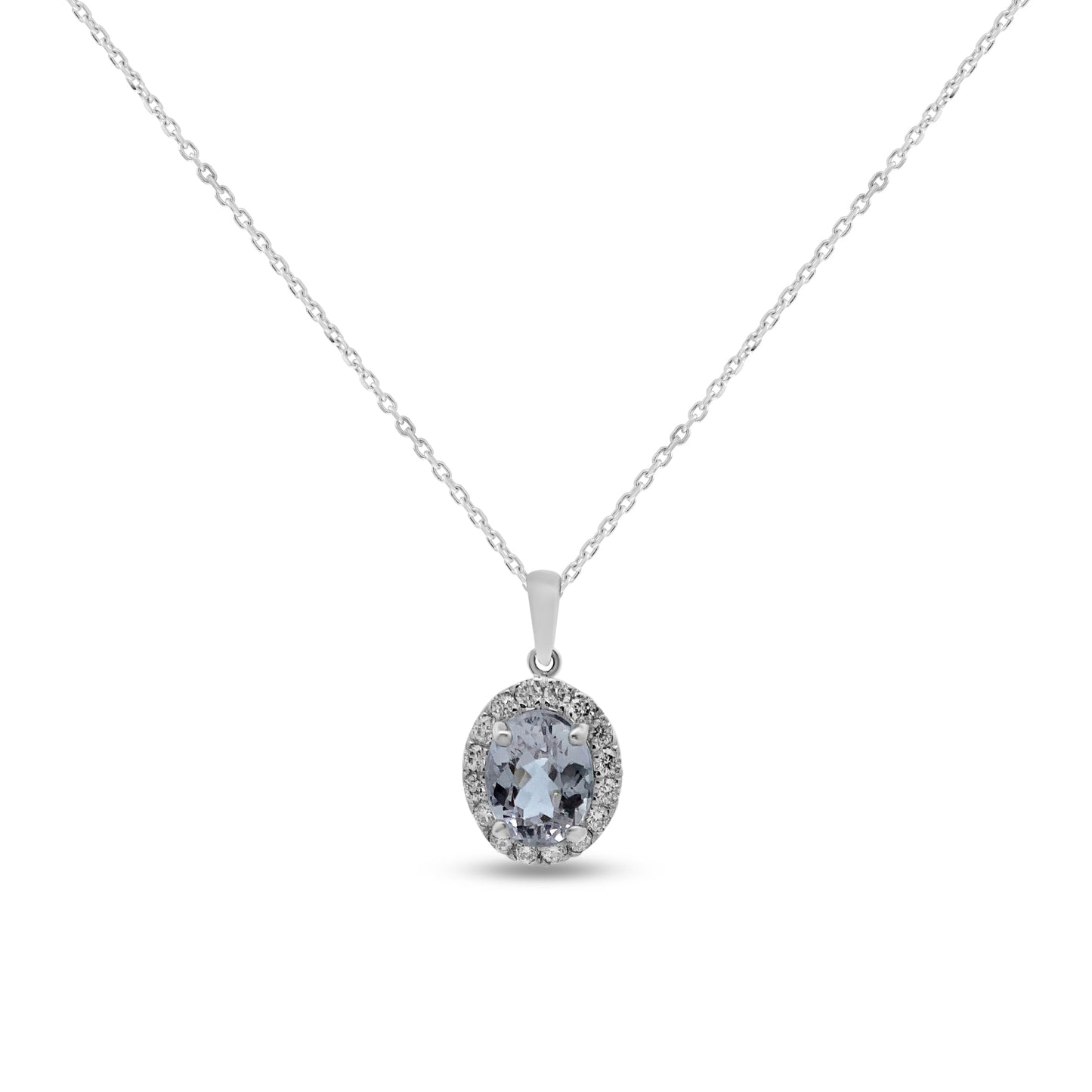 White Gold Necklaces White Gold Diamond and Kunzite Pendant dansonjewelers Danson Jewelers