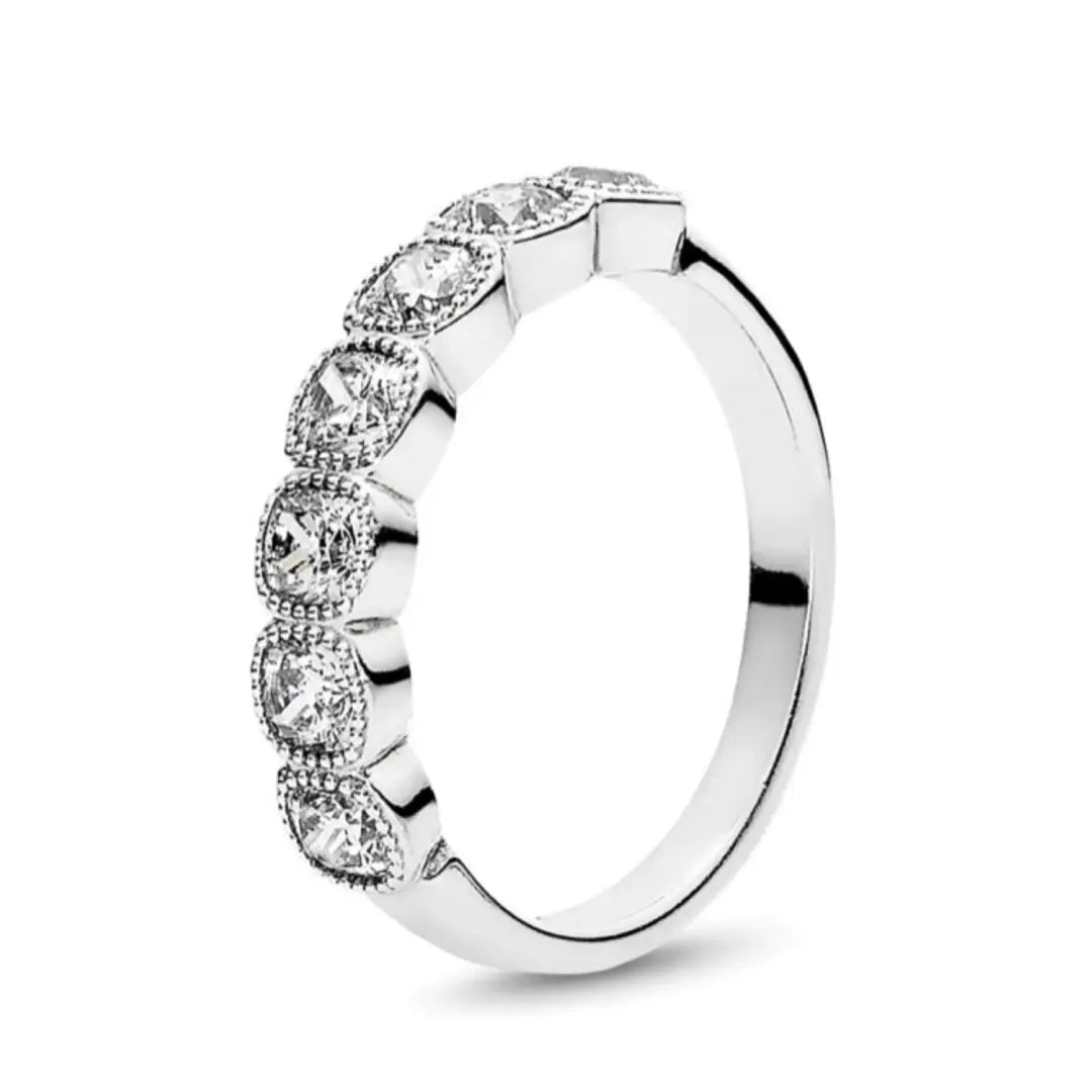 Silver Jewelry Pandora Alluring Cushion Ring dansonjewelers Danson Jewelers