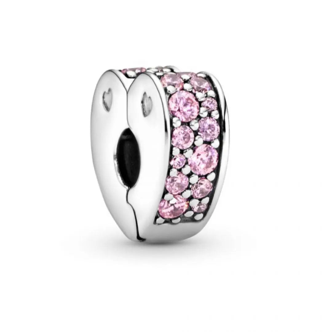Pandora Arcs of Love, Pink Clip Charm - Danson Jewelers Silver Jewelry