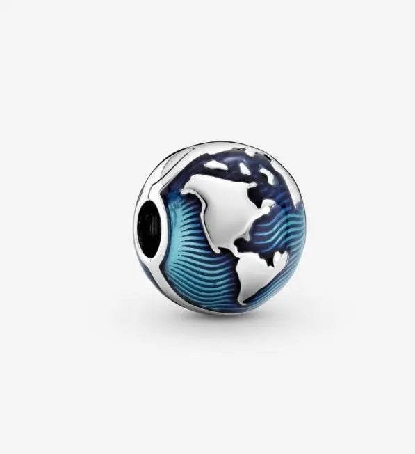 Pandora Pandora Blue Globe Clip Charm Danson Jewelers Danson Jewelers