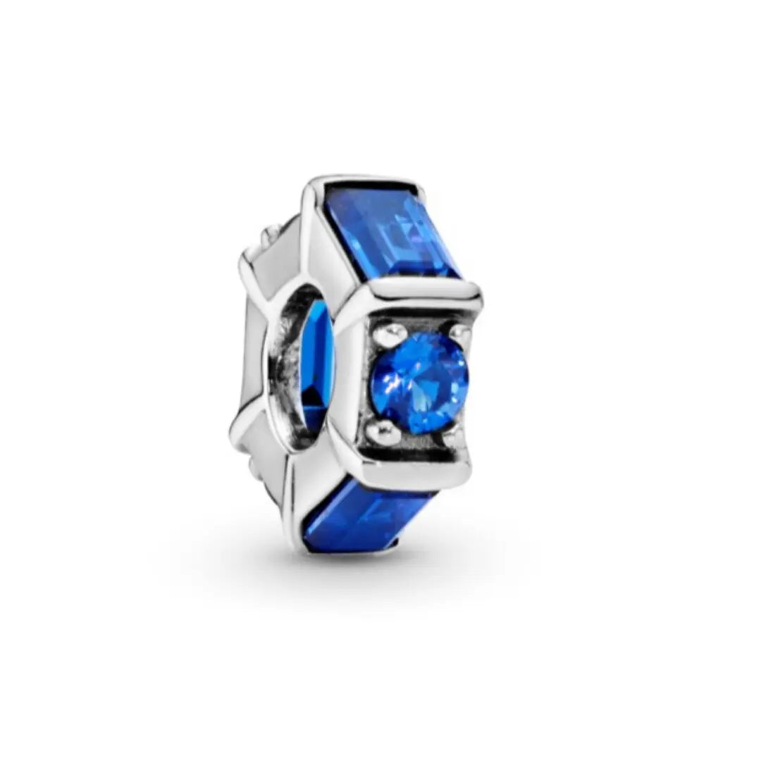 Pandora Blue Ice Sculpture Spacer Charm - Danson Jewelers Silver Jewelry