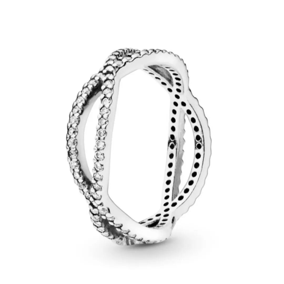 Silver Jewelry Pandora Crossing Paths Ring dansonjewelers Danson Jewelers