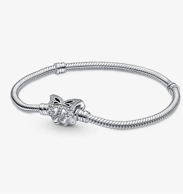 Pandora Pandora Moments Butterfly Clasp Snake Chain Bracelet Danson Jewelers Danson Jewelers