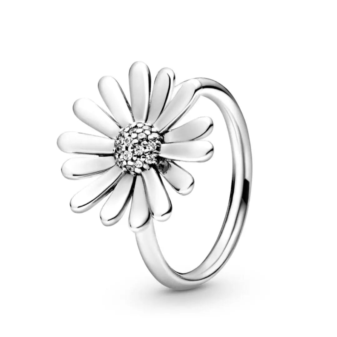 Pandora Pave Daisy Flower Ring - Danson Jewelers Silver Jewelry