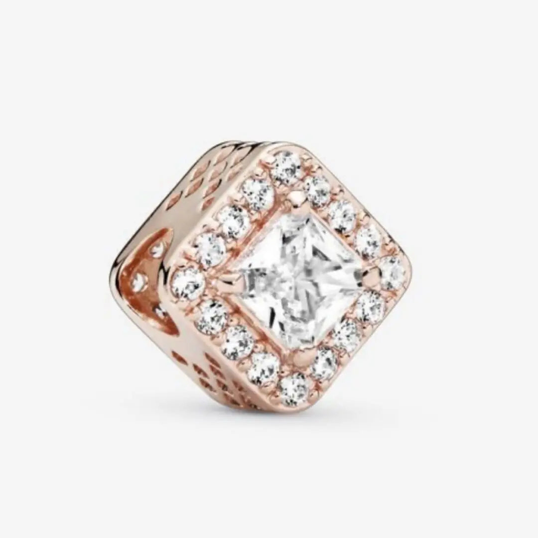 Pandora Rose Square Sparkle Halo Charm - Danson Jewelers Silver Jewelry