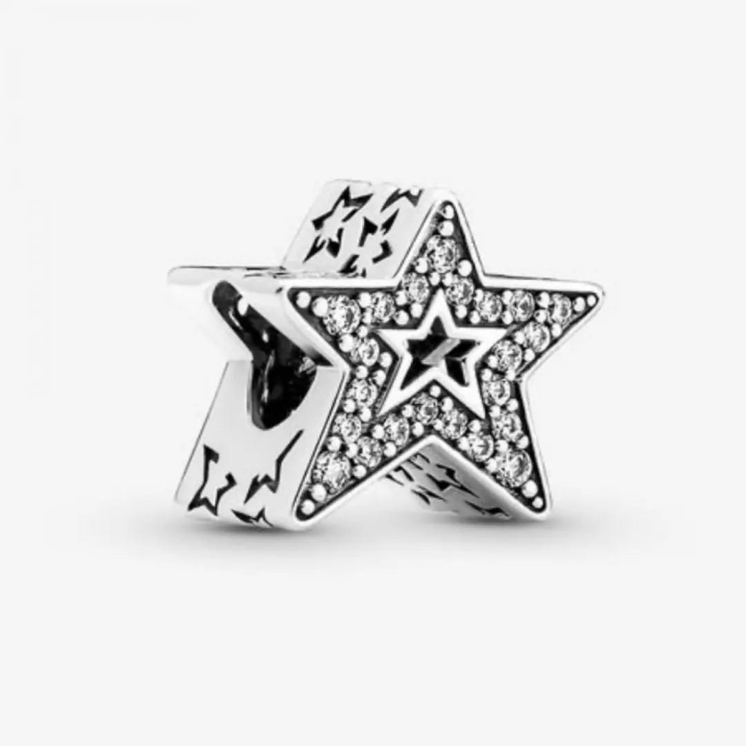 Pandora Sparkling Asymmetric Star Charm - Danson Jewelers Silver Jewelry