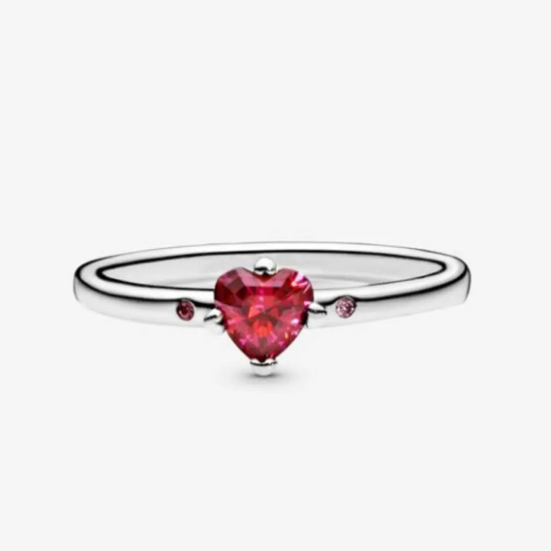 Pandora Sparkling Red Heart Ring - Danson Jewelers Silver Jewelry