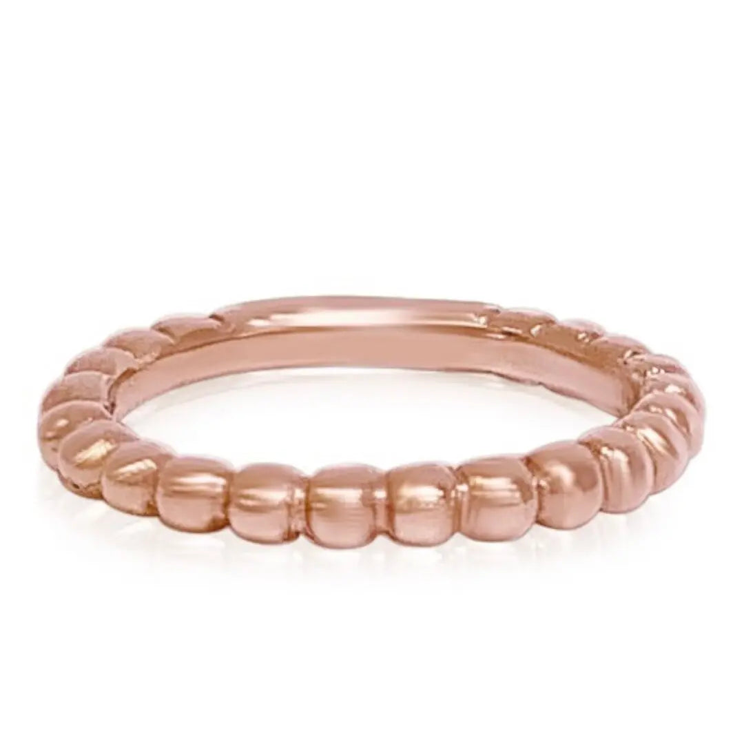 Rose Gold Beaded Ring - Danson Jewelers Rose Gold Ladies Rings