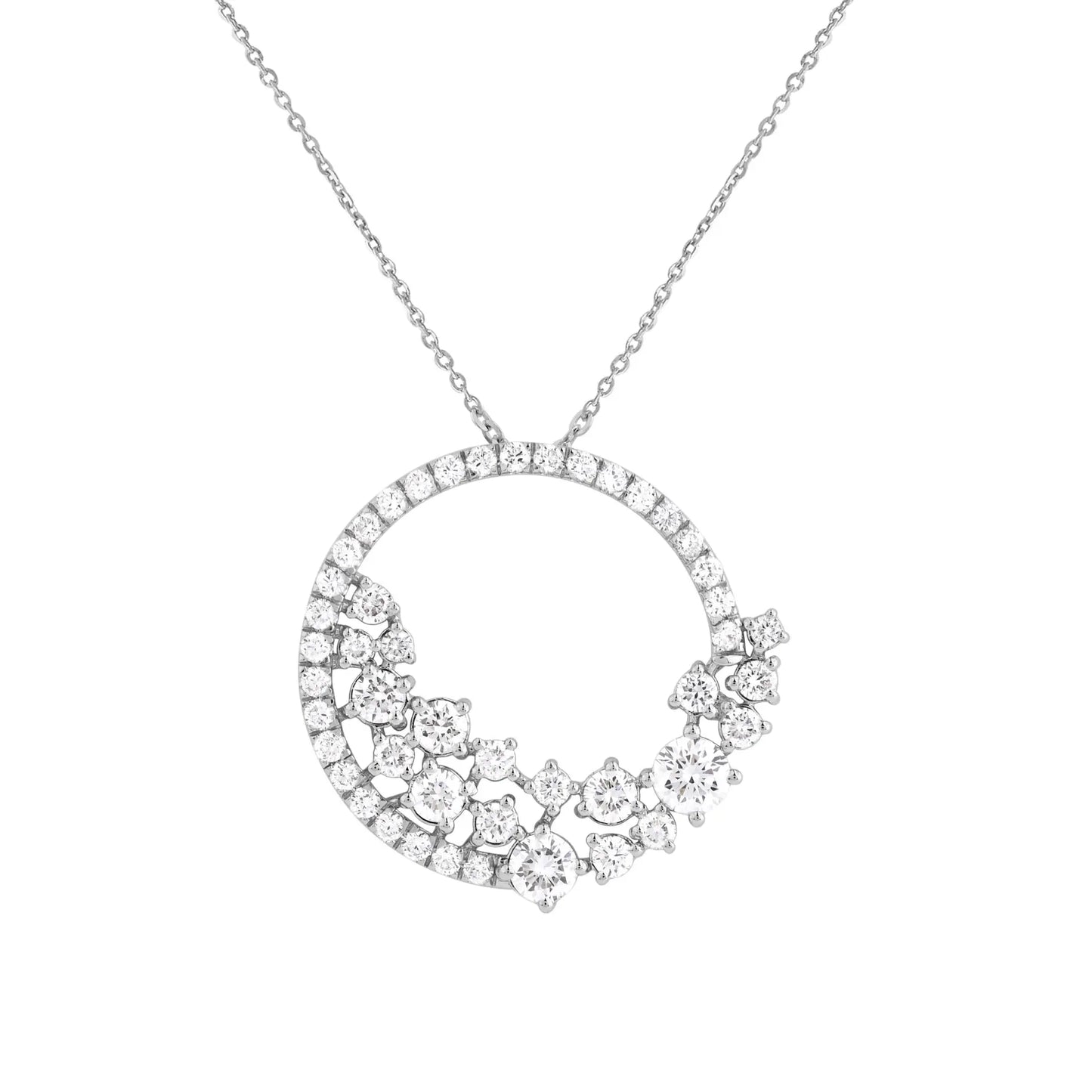White Gold Necklaces White Gold Circular Necklace Danson Jewelers Danson Jewelers