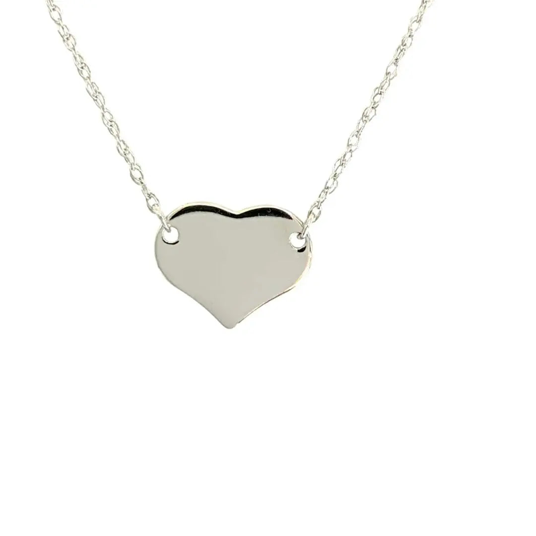 White Gold Heart Necklace Pendant - Danson Jewelers White Gold Necklaces