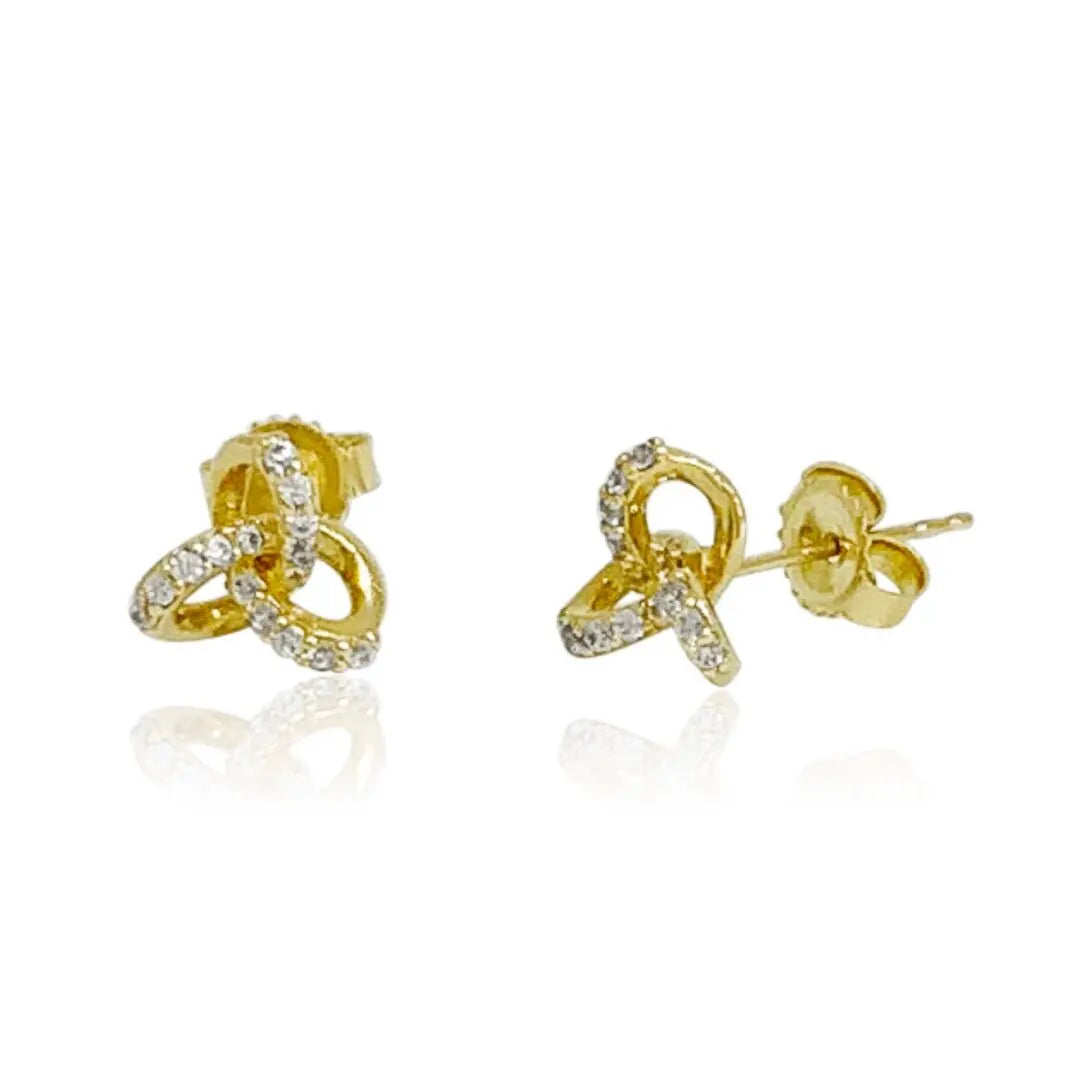 Yellow Gold Swirl Studs dansonjewelers