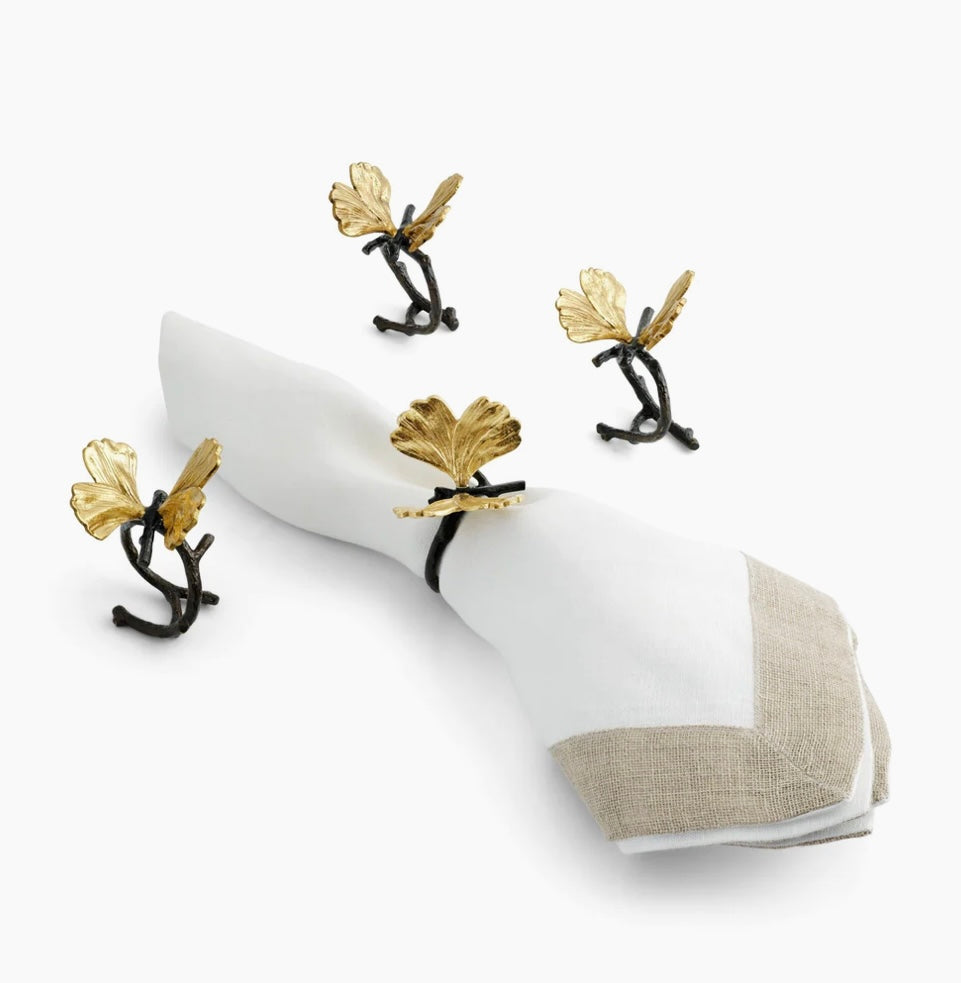 Michael Aram Butterfly Ginkgo Napkin Ring Set Danson Jewelers Danson Jewelers