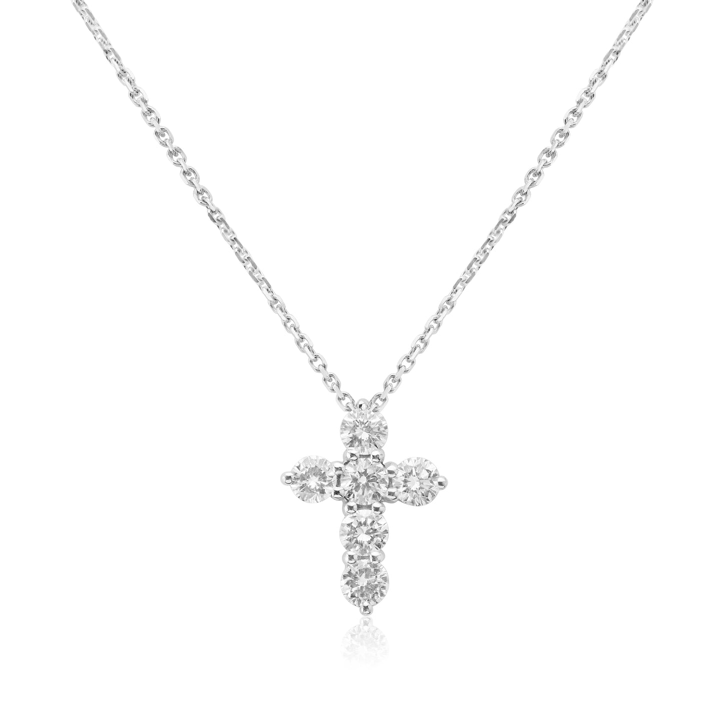 White Gold Necklaces 14k White Gold Diamond Cross Danson Jewelers Danson Jewelers 