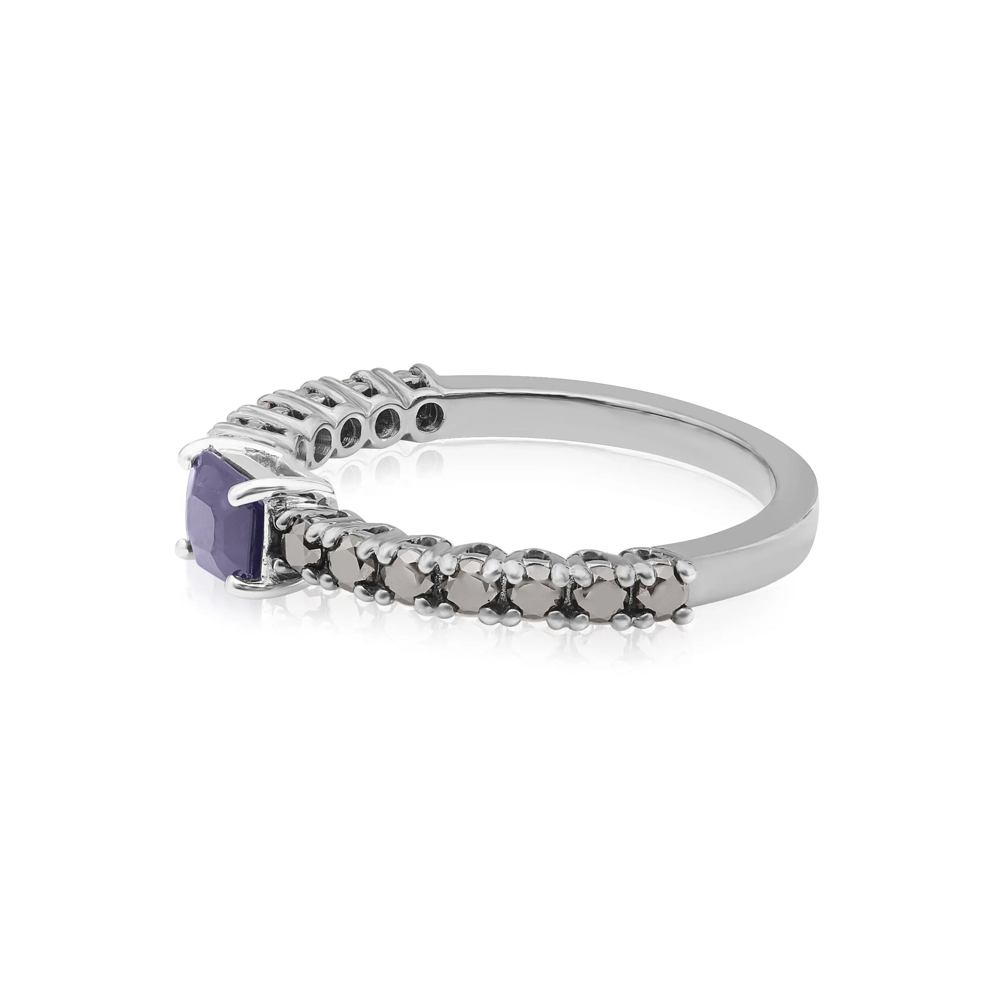 Black Diamond and Sapphire Ring - Danson Jewelers Gemstone Rings 