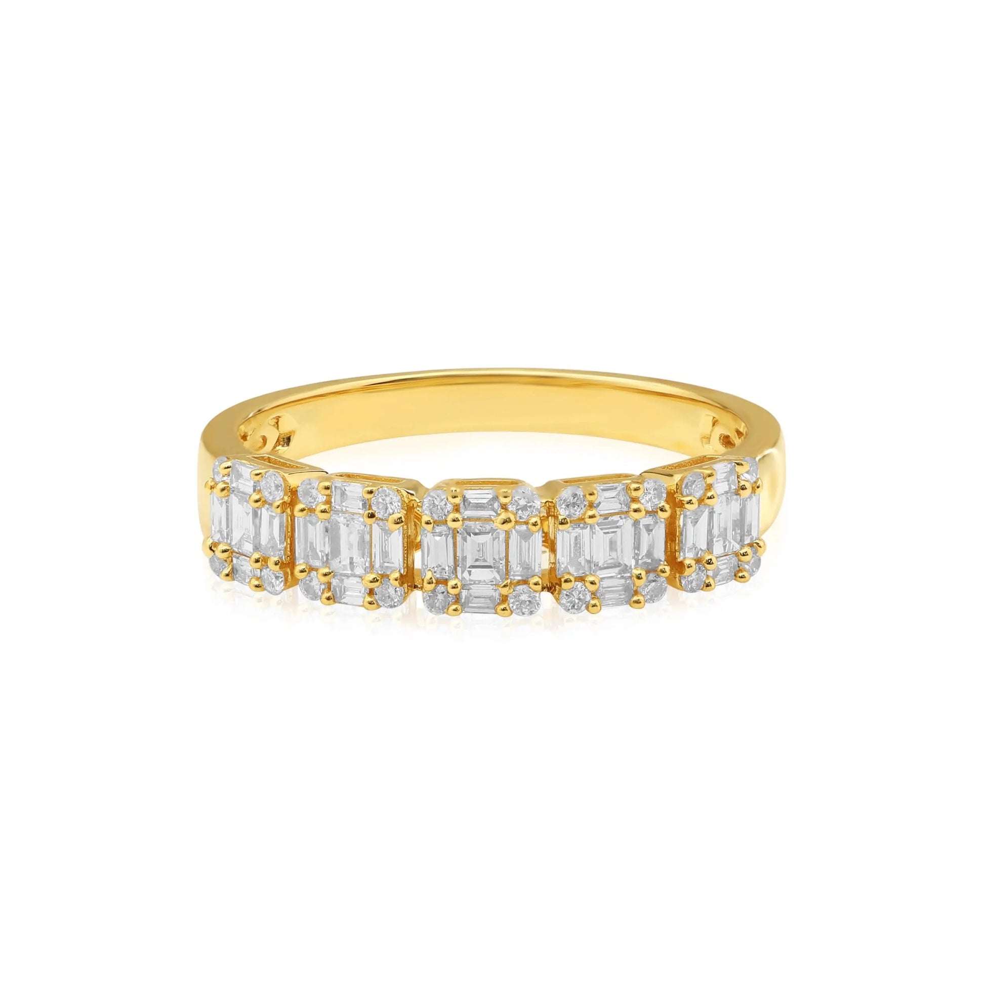 Yellow Gold Ladies Rings Emerald Illusion Ring Danson Jewelers Danson Jewelers 