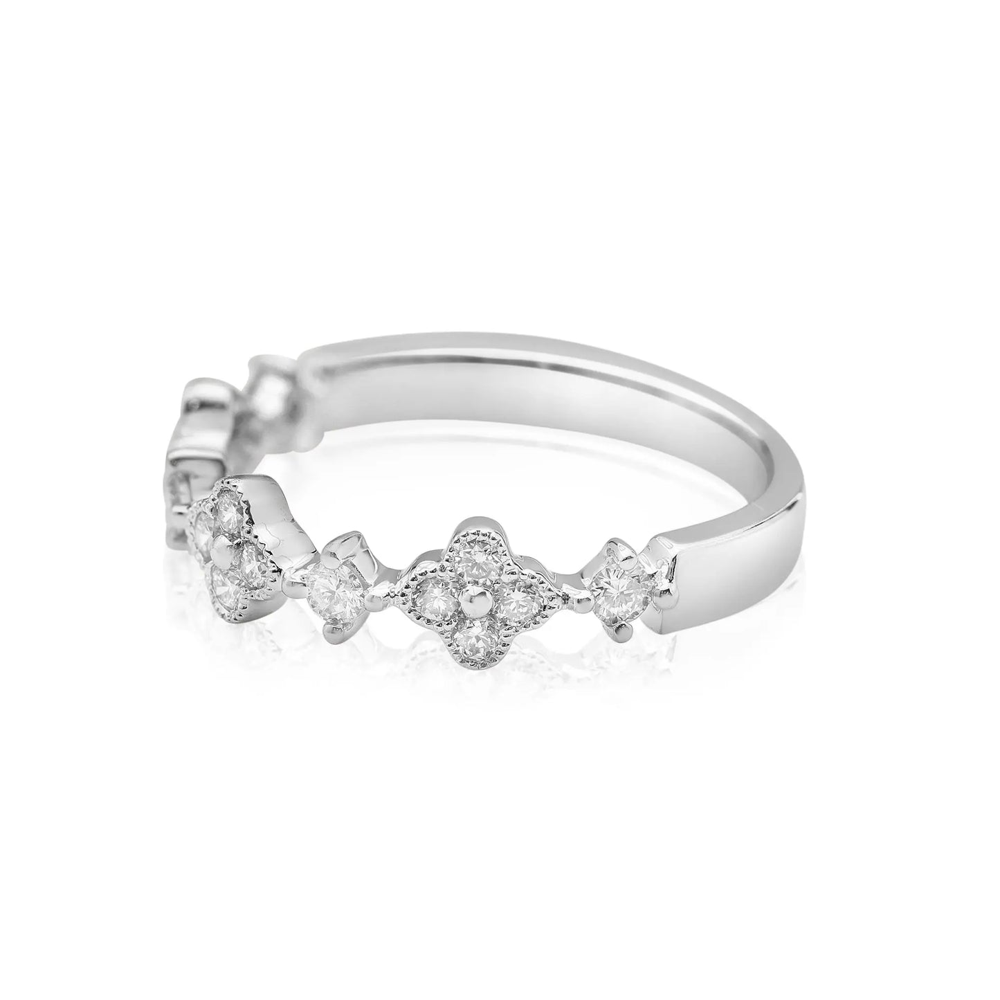 Floral Diamond Ring - Danson Jewelers White Gold Ladies Rings 