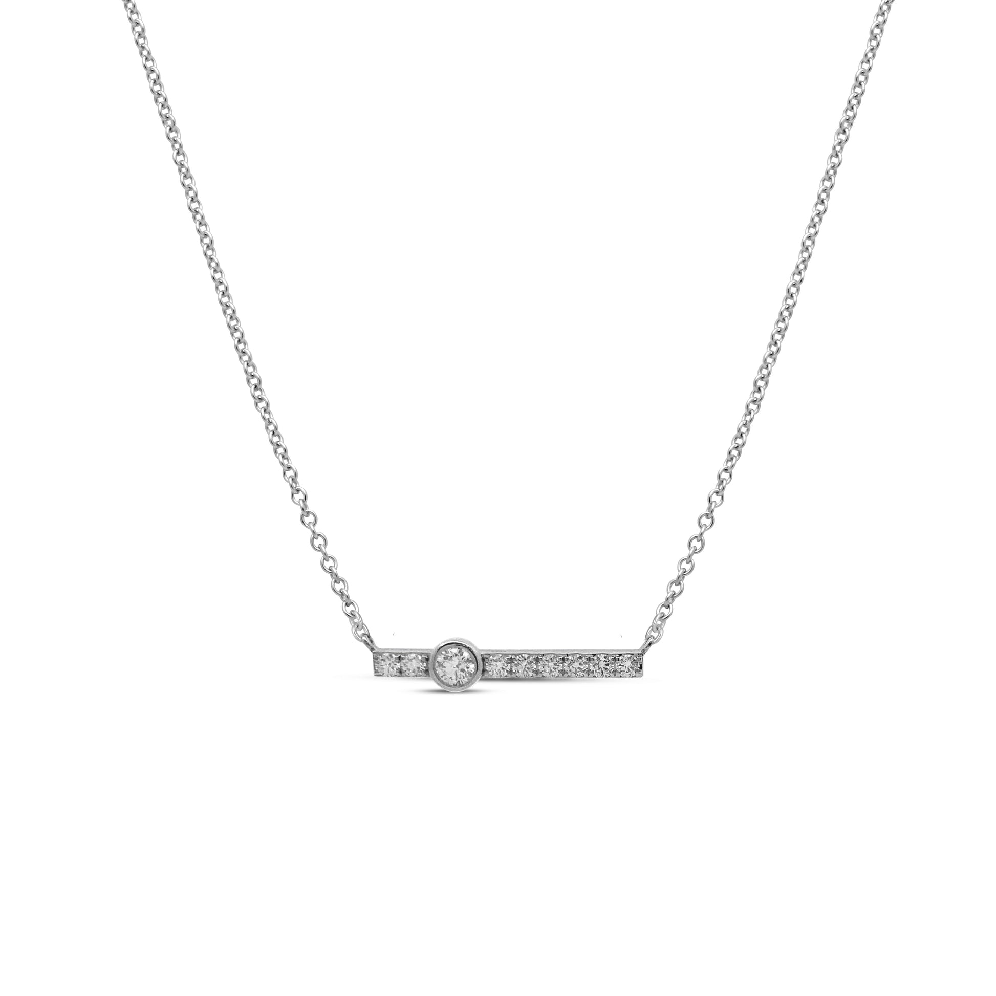 Diamond Bezel Bar Necklace Danson Jewelers Danson Jewelers