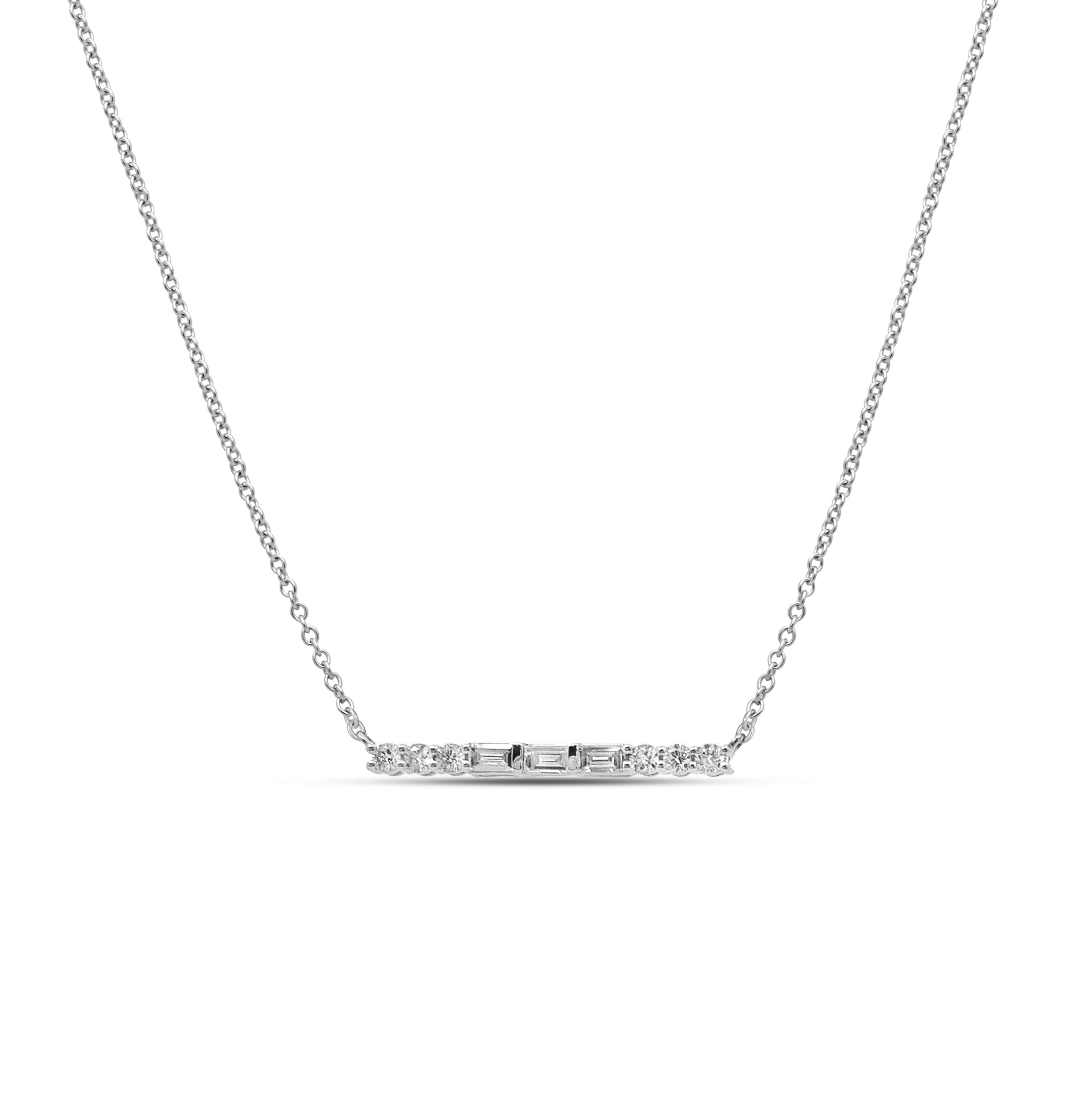 White Gold Necklaces White Gold Diamond Bar Necklace Danson Jewelers Danson Jewelers