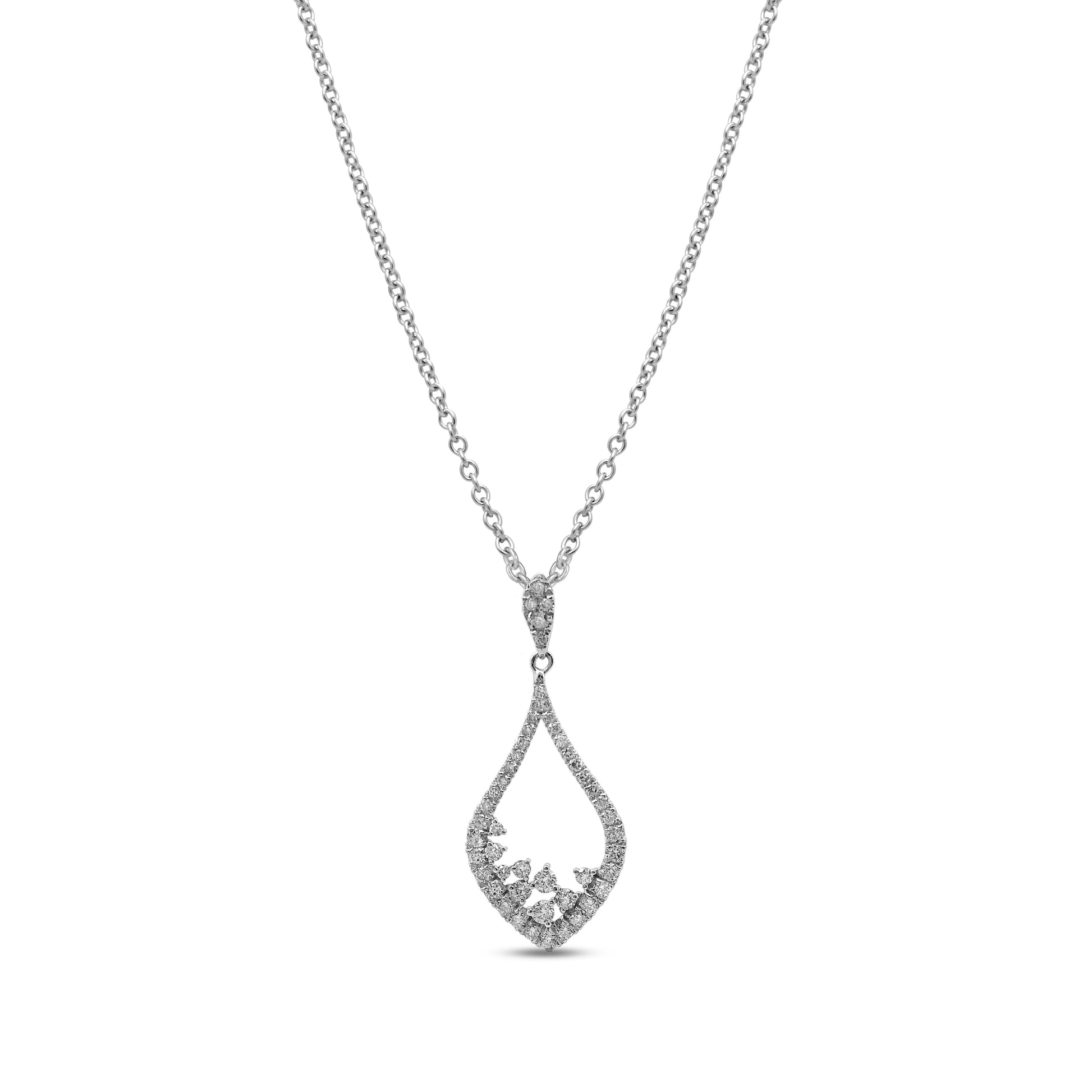 Gabriel & Co. Diamond Open Tear Drop Pendant Danson Jewelers Danson Jewelers