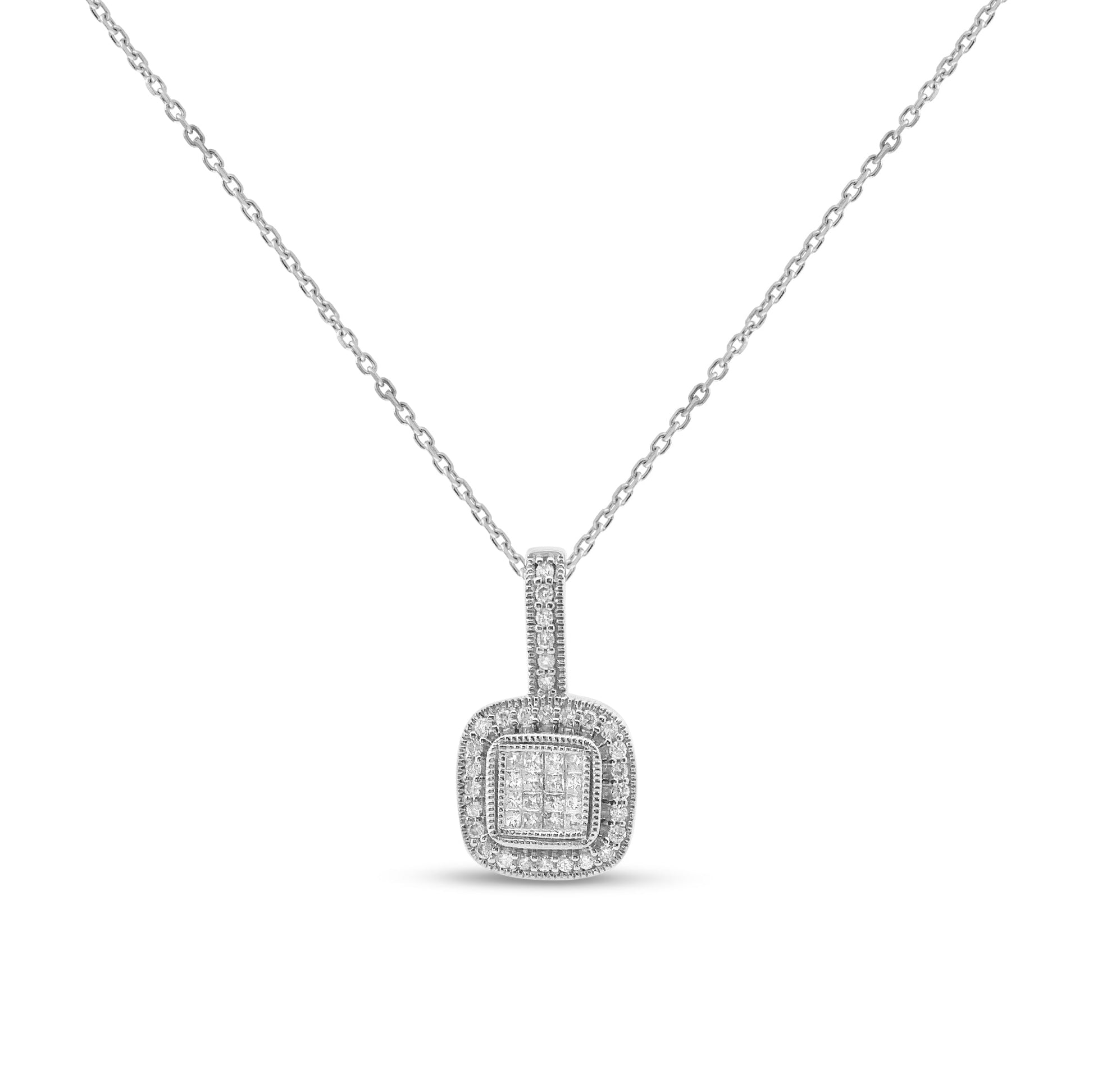 Vintage Cushion Cut Halo Pendant Danson Jewelers Danson Jewelers
