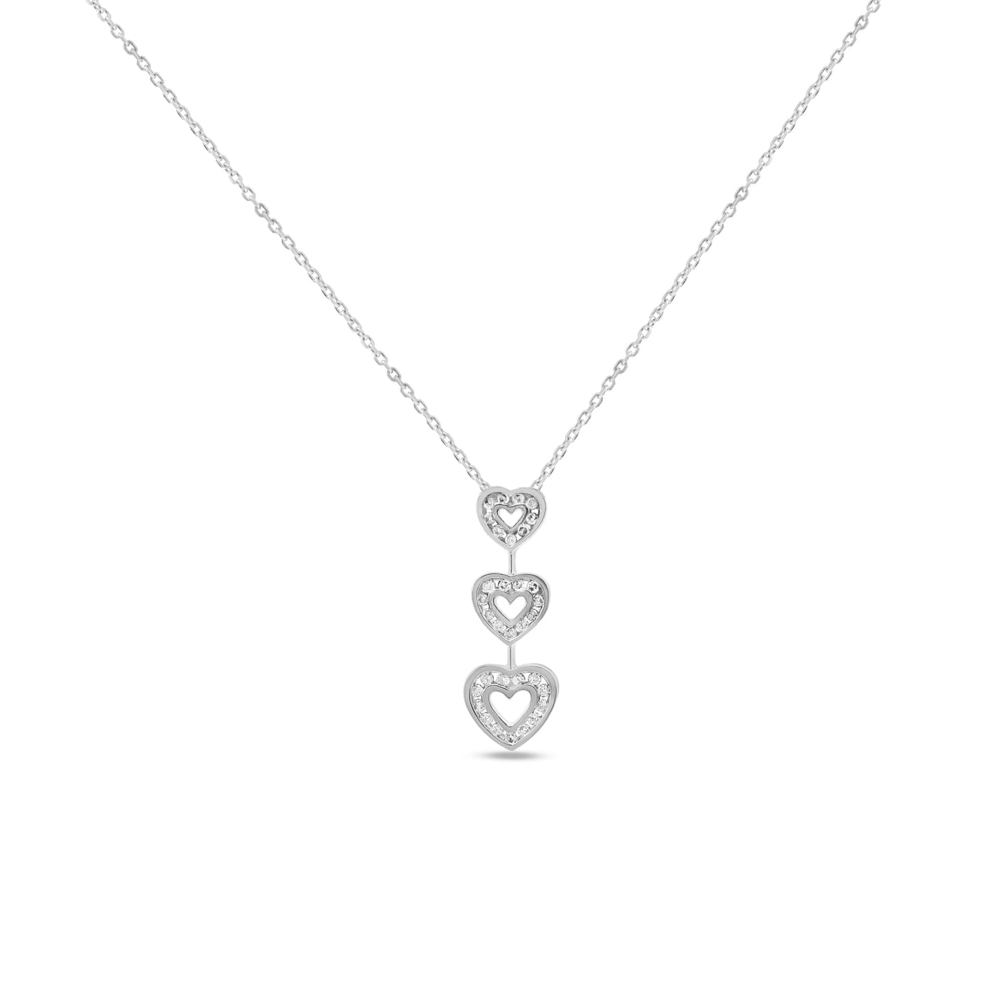 Triple Open Heart Diamond Pendant Danson Jewelers Danson Jewelers