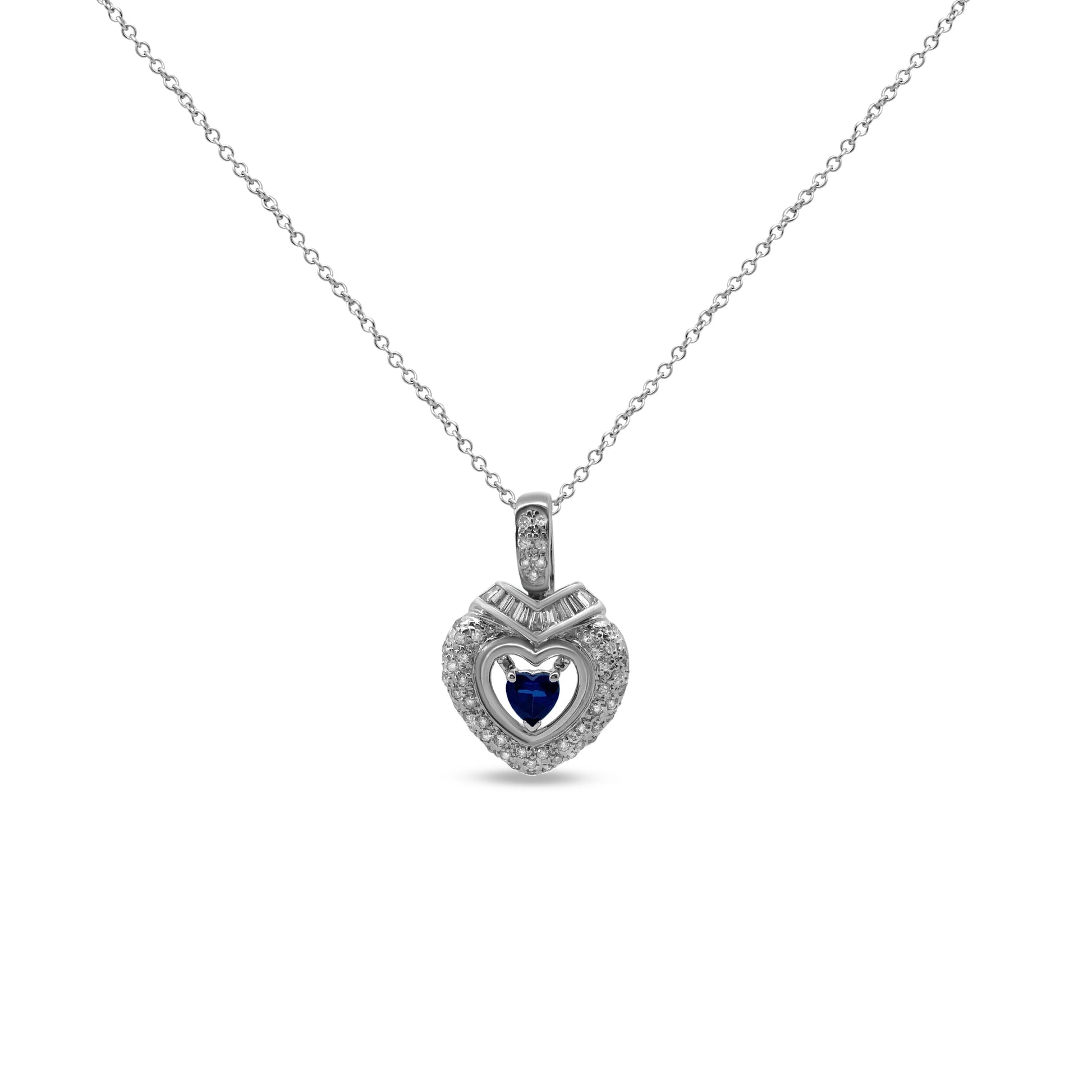Pavé Heart With Blue Sapphire Danson Jewelers Danson Jewelers
