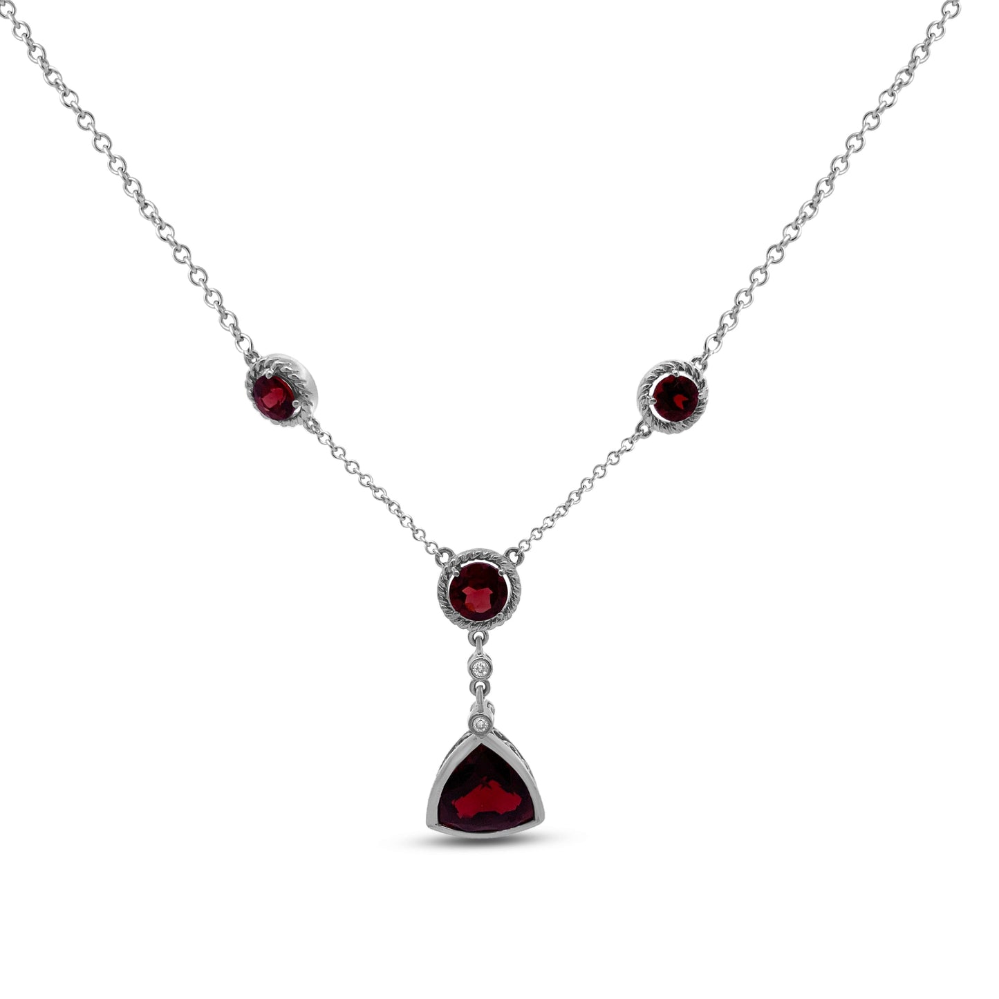 Garnet & Diamond Necklace Danson Jewelers Danson Jewelers