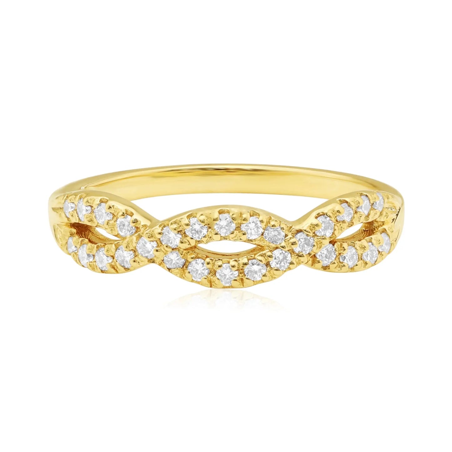 Yellow Gold Ladies Rings Infinity Diamond Ring Danson Jewelers Danson Jewelers 
