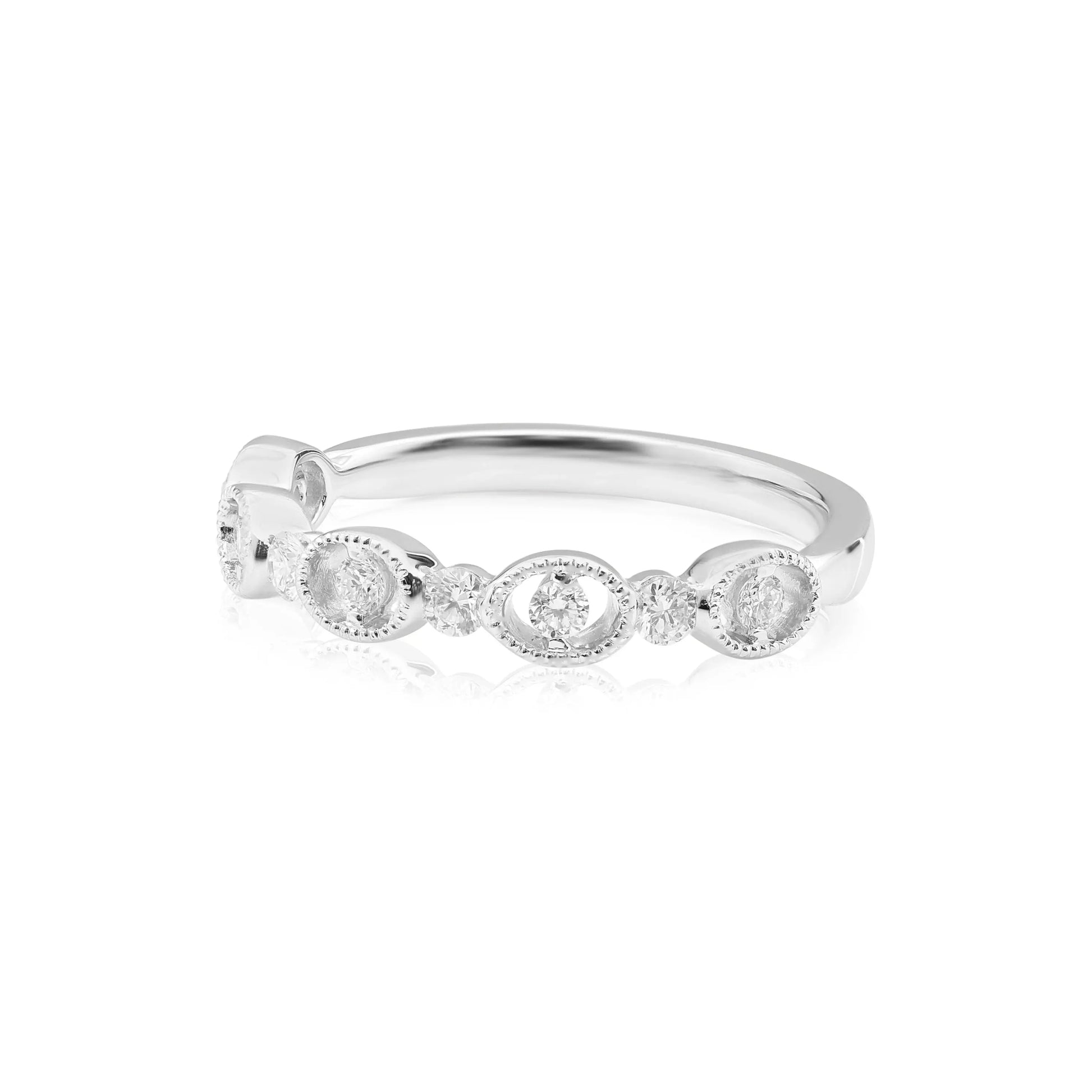 White Gold Ladies Rings Open Bezel Diamond Ring Danson Jewelers Danson Jewelers 