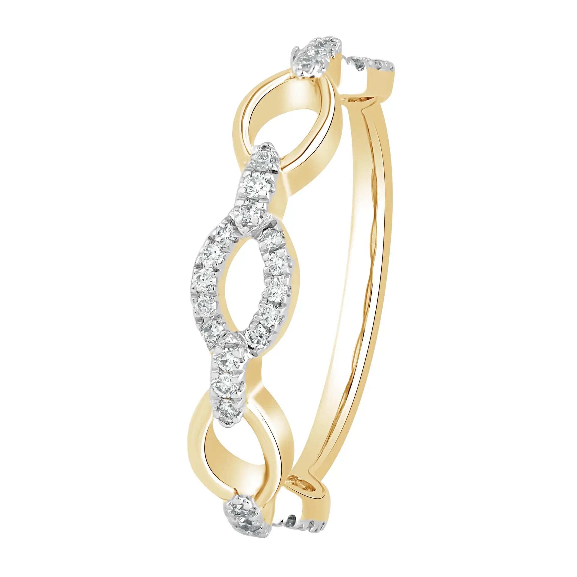 Yellow Gold Ladies Rings Open Link Diamond Ring Danson Jewelers Danson Jewelers 