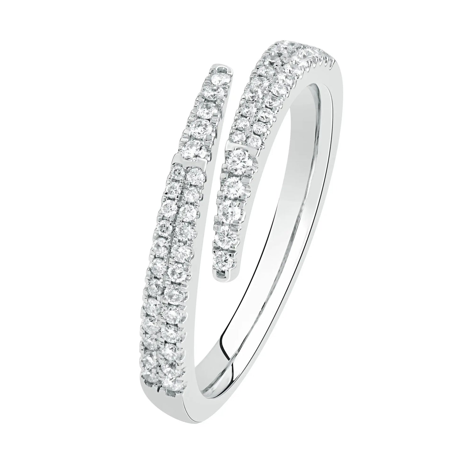 White Gold Ladies Rings Open Wrap Diamond Ring Danson Jewelers Danson Jewelers 