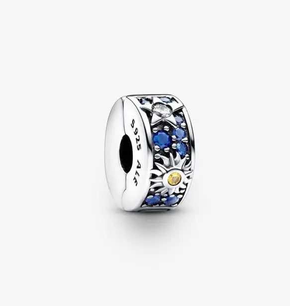 Silver Jewelry Pandora Celestial Sun, Star & Moon Clip Charm dansonjewelers Danson Jewelers