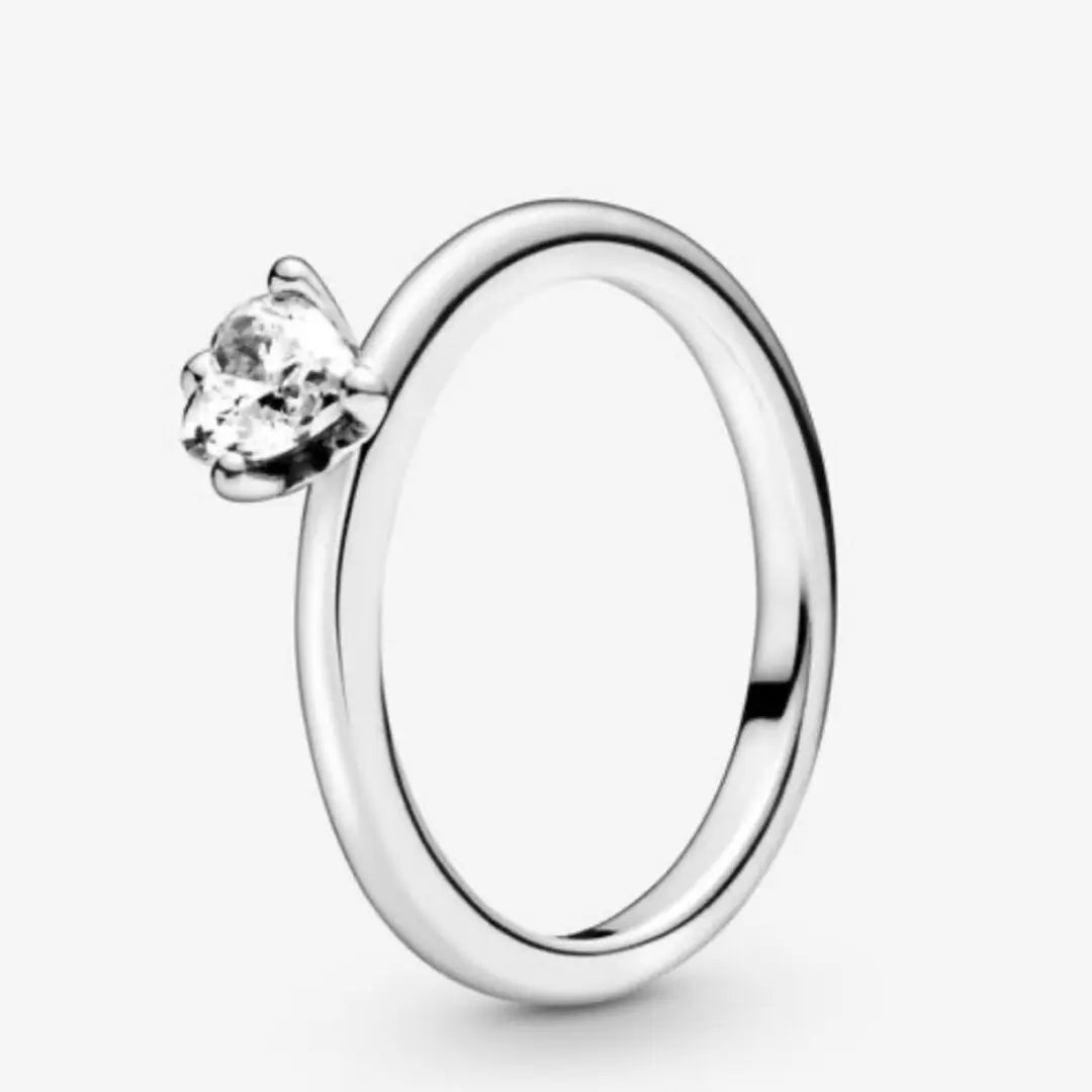 Pandora Clear Heart Solitaire Ring - Danson Jewelers Silver Jewelry 