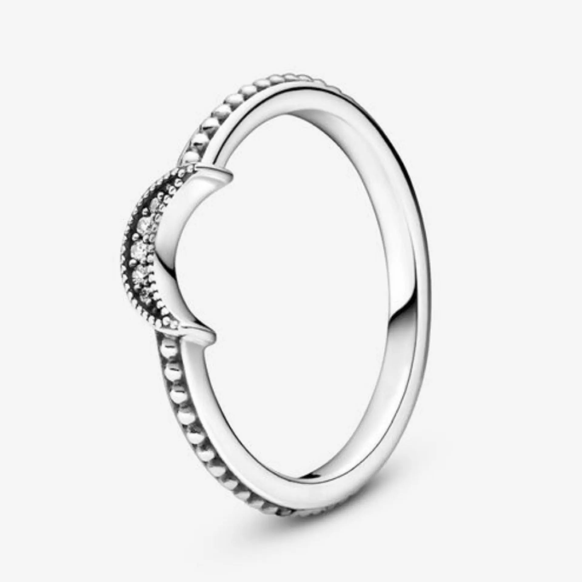 Pandora Pandora Crescent Moon Beaded Ring Danson Jewelers Danson Jewelers 