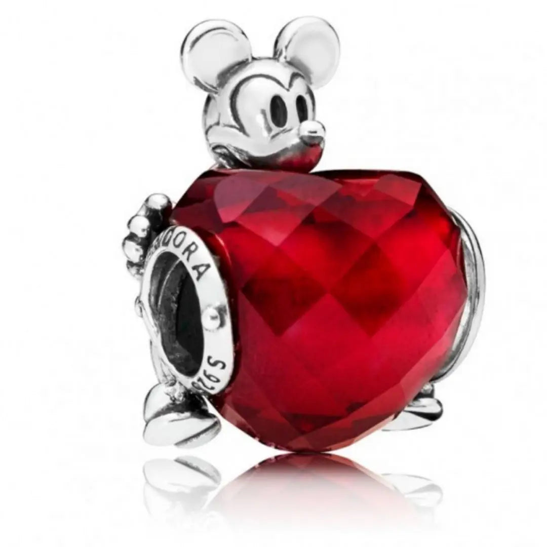 Pandora Disney, Mickey Heart Charm - Danson Jewelers Silver Jewelry 
