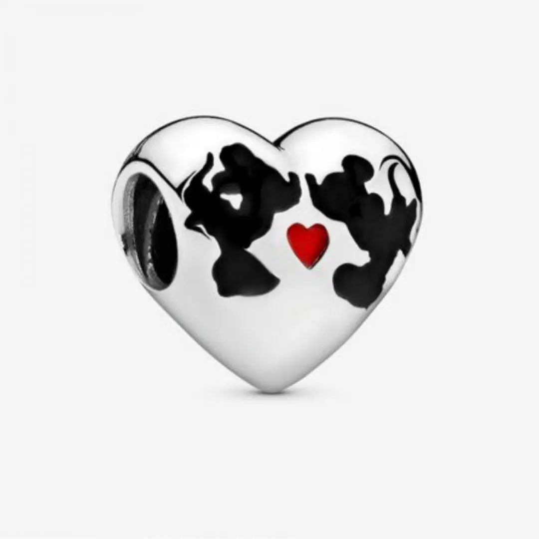 Pandora Disney, Minnie Mouse & Mickey Mouse Kiss Charm - Danson Jewelers Silver Jewelry 