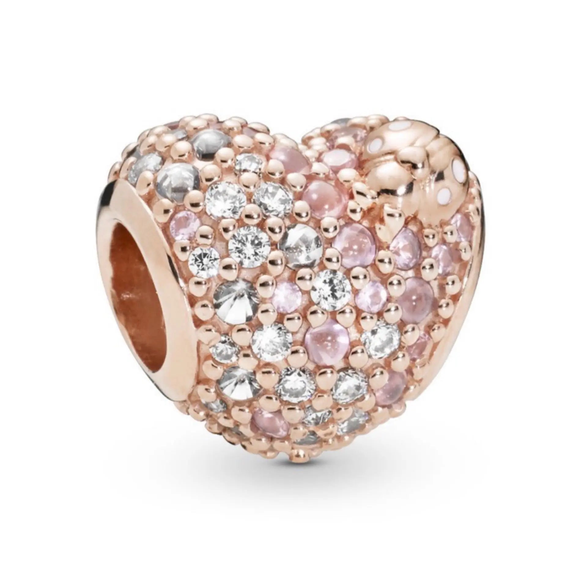Pandora Gleaming Ladybird Heart Charm - Danson Jewelers Silver Jewelry 
