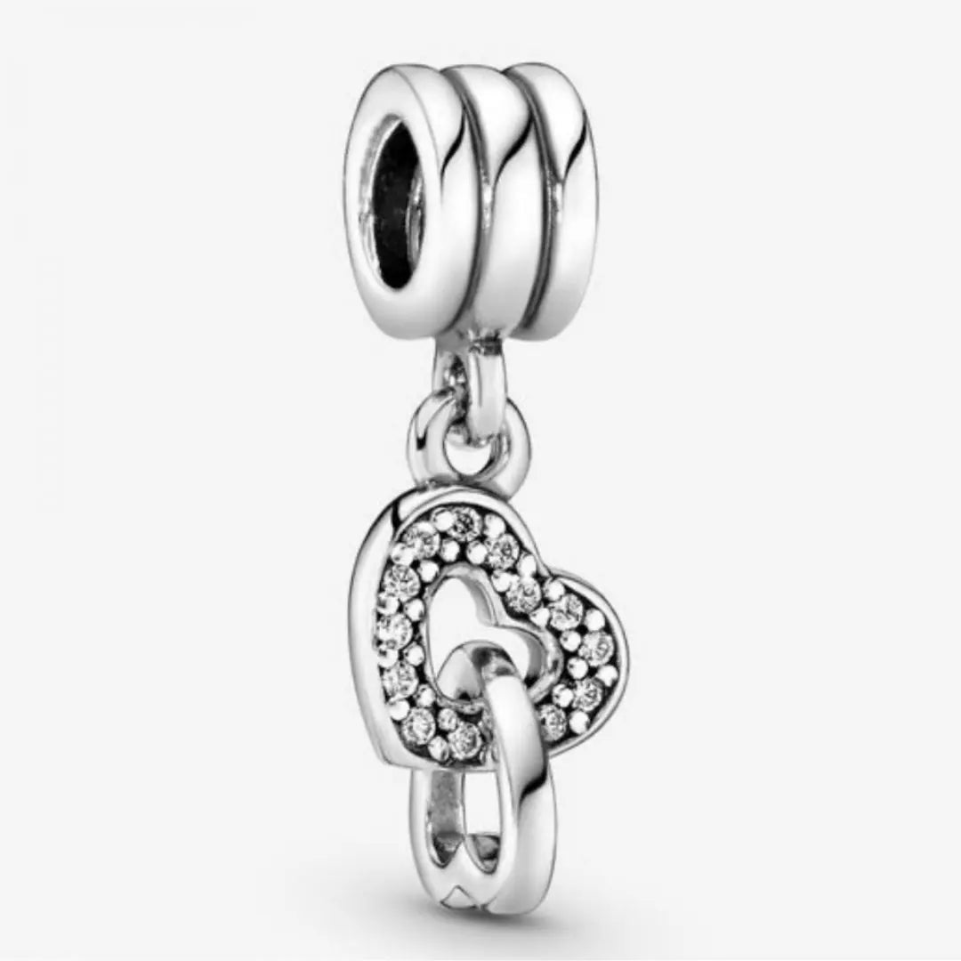 Pandora Interlocking Hearts Dangle Charm - Danson Jewelers Silver Jewelry 