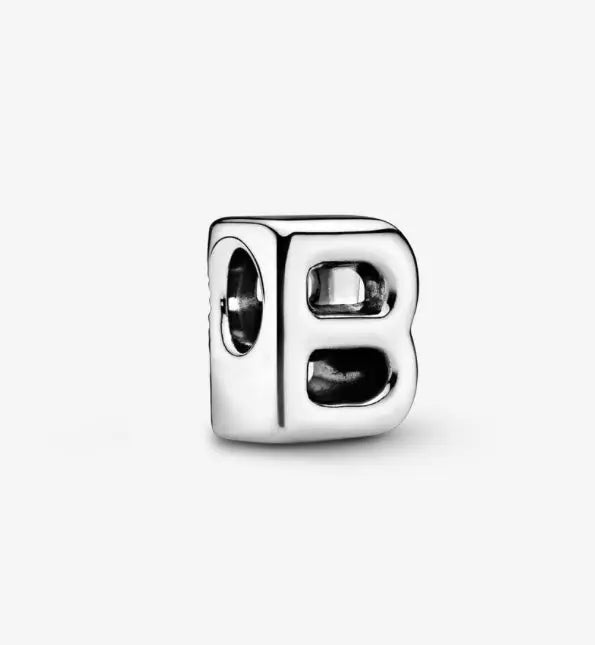 Silver Jewelry Pandora Letter B Alphabet Charm dansonjewelers Danson Jewelers