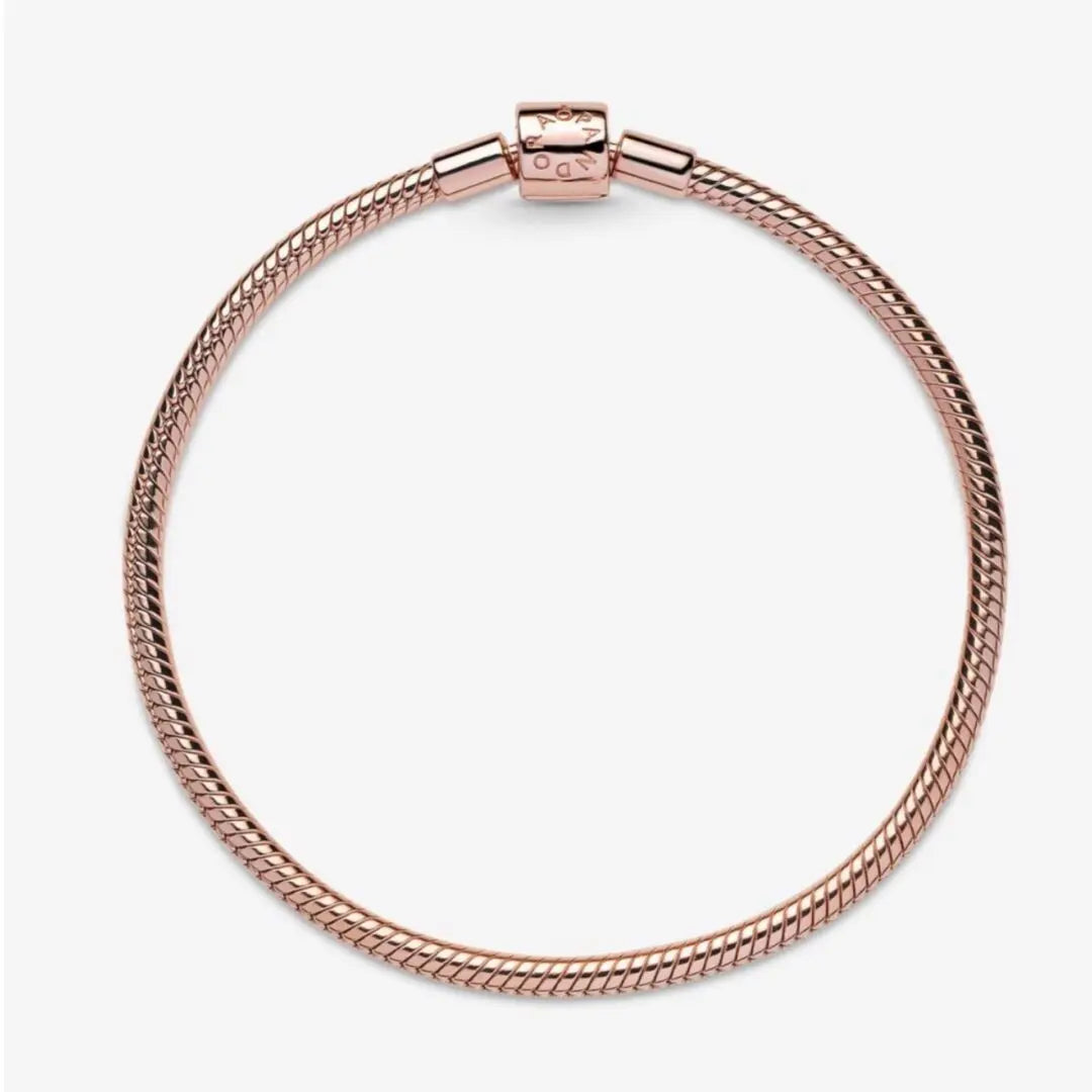 Pandora Moments Barrel Clasp Snake Chain Bracelet in Pandora Rose - Danson Jewelers Silver Jewelry 