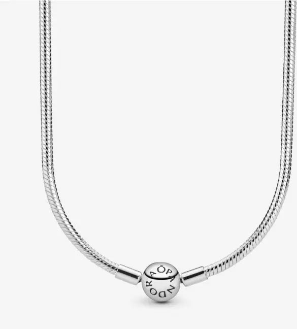 Silver Jewelry Pandora Moments Snake Chain Necklace dansonjewelers Danson Jewelers