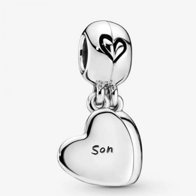 Pandora Mother Son Heart Split Dangle Charm
