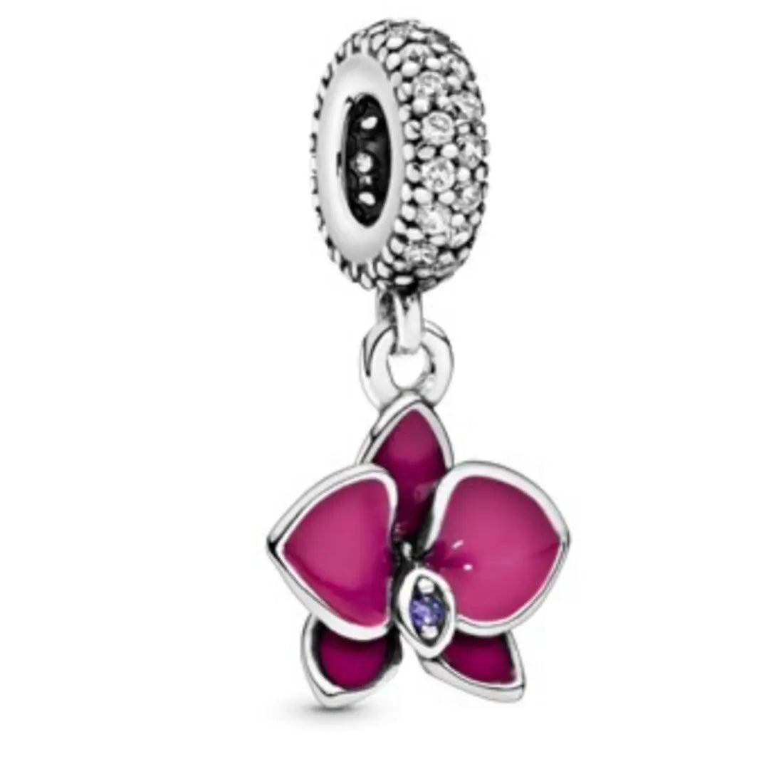 Pandora Orchid Purple Enamel Charm - Danson Jewelers Silver Jewelry 