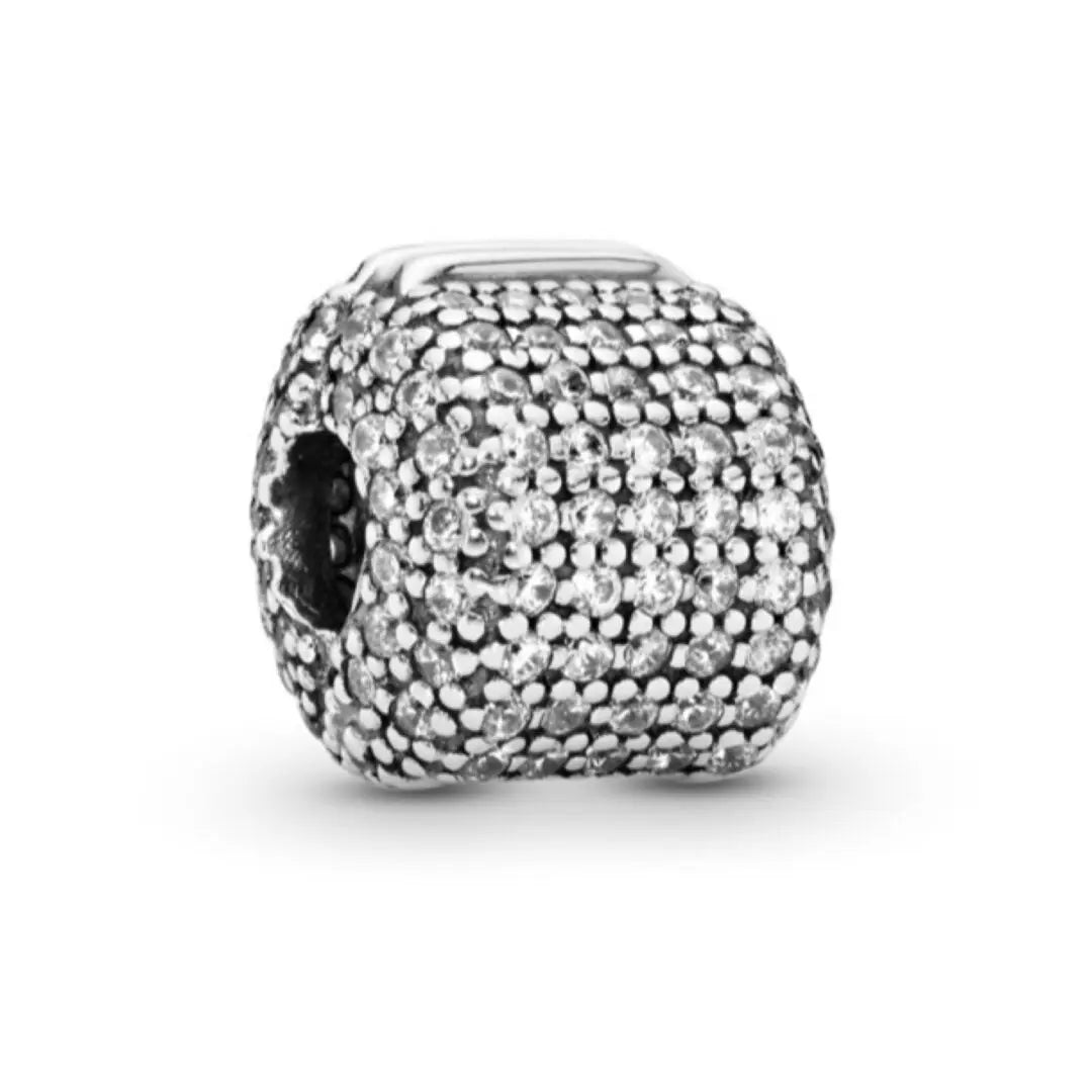 Pandora Pavé Barrel Clip Charm - Danson Jewelers Silver Jewelry 