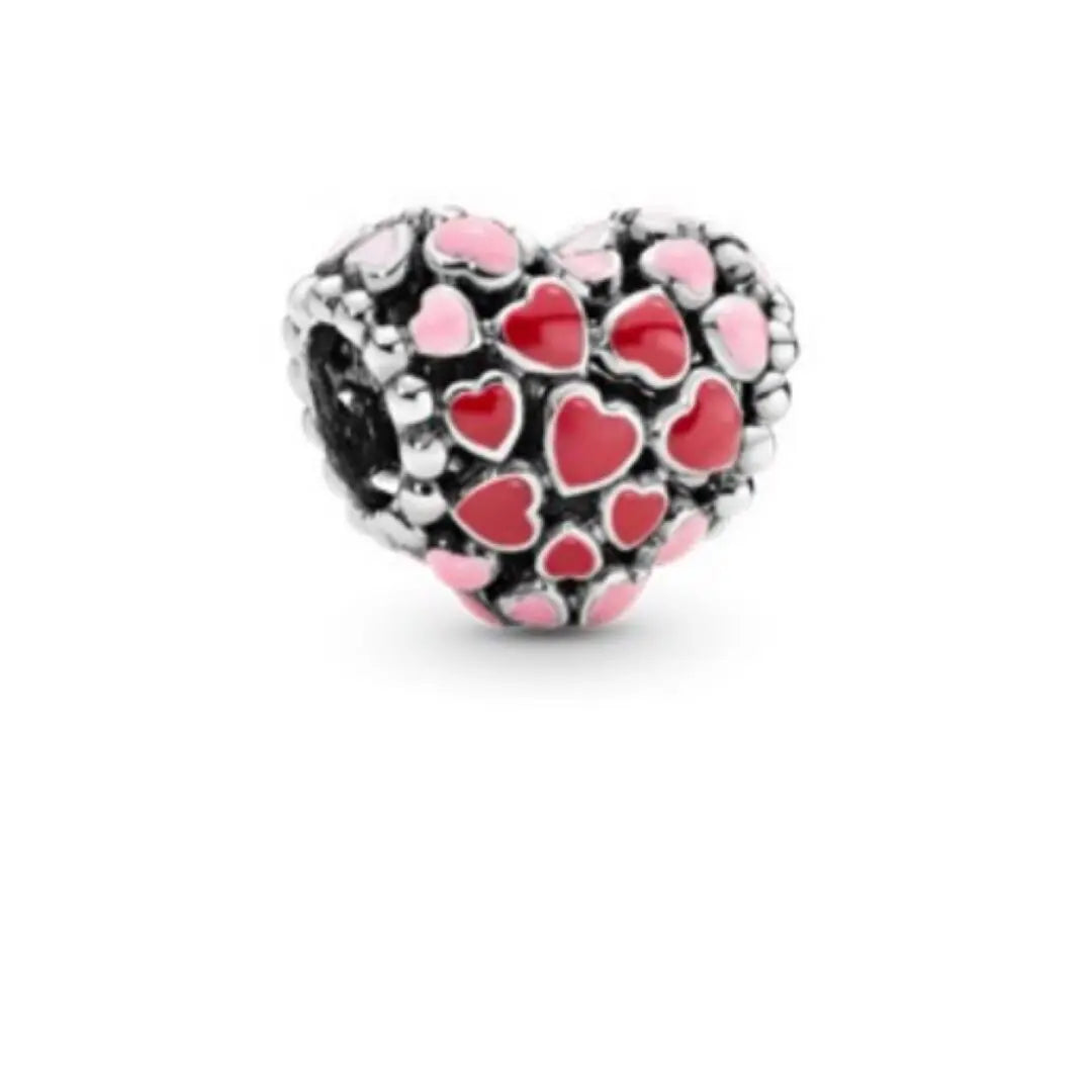 Pandora Red & Pink Hearts Charm - Danson Jewelers Silver Jewelry 