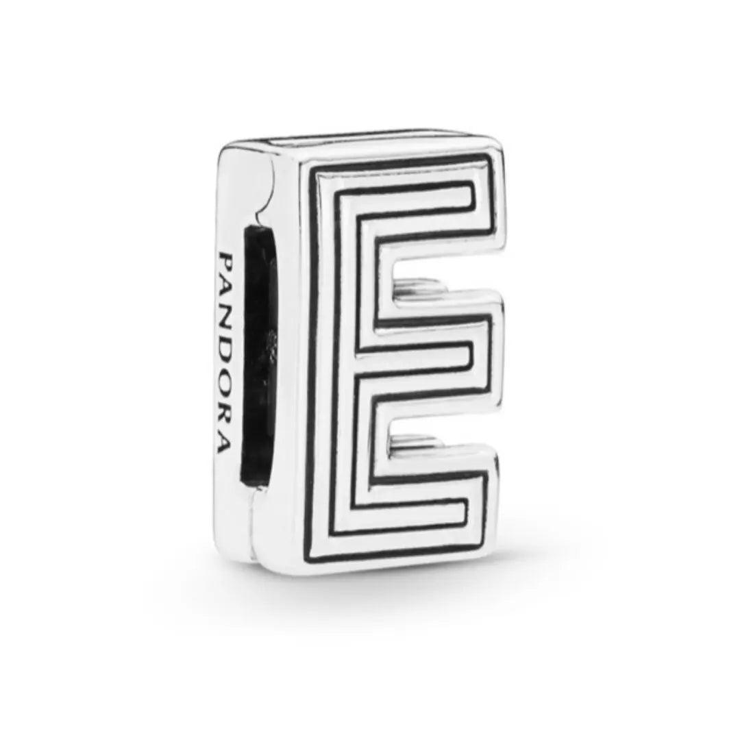 Pandora Reflexion Letter E Clip Charm - Danson Jewelers Silver Jewelry 